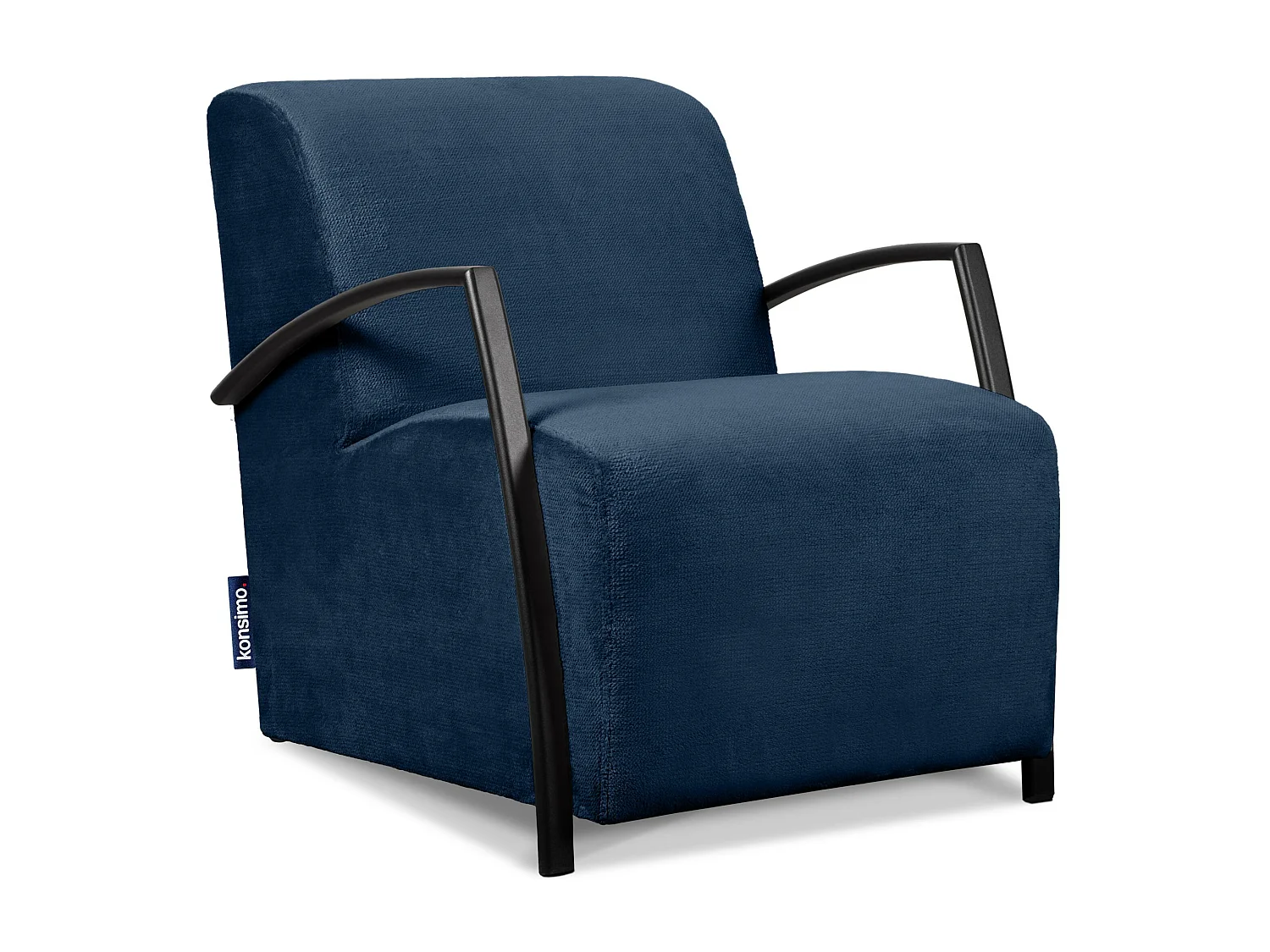 Sessel mit Armlehnen für das Wohnzimmer - Marineblau - CARO