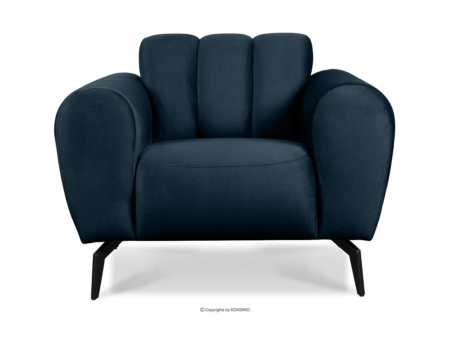 Modernistischer Sessel mit Beinen  - Marineblau - RUBERO