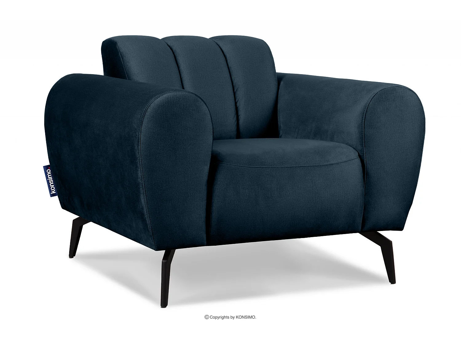 Modernistischer Sessel mit Beinen  - Marineblau - RUBERO