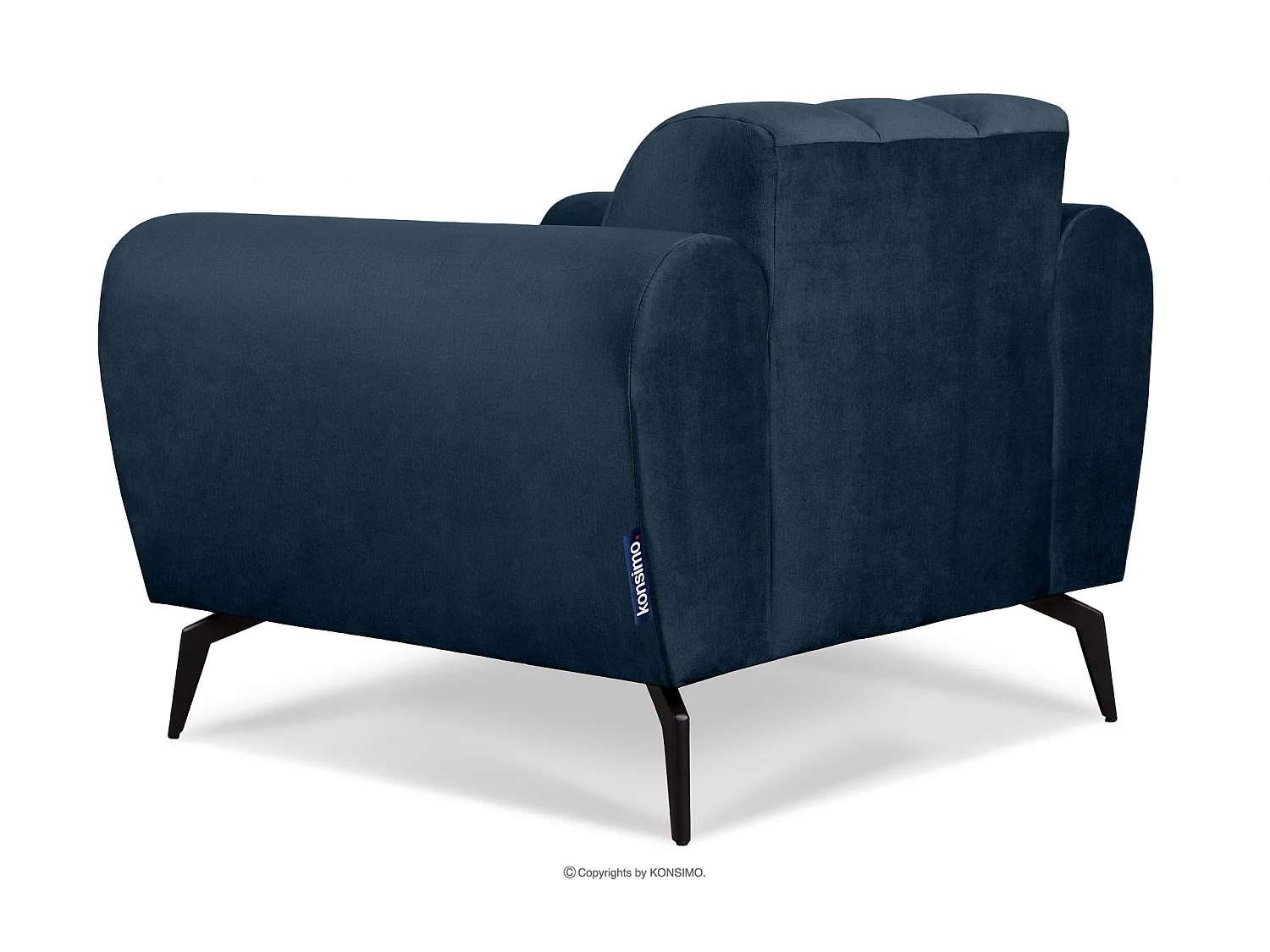 Modernistischer Sessel mit Beinen  - Marineblau - RUBERO