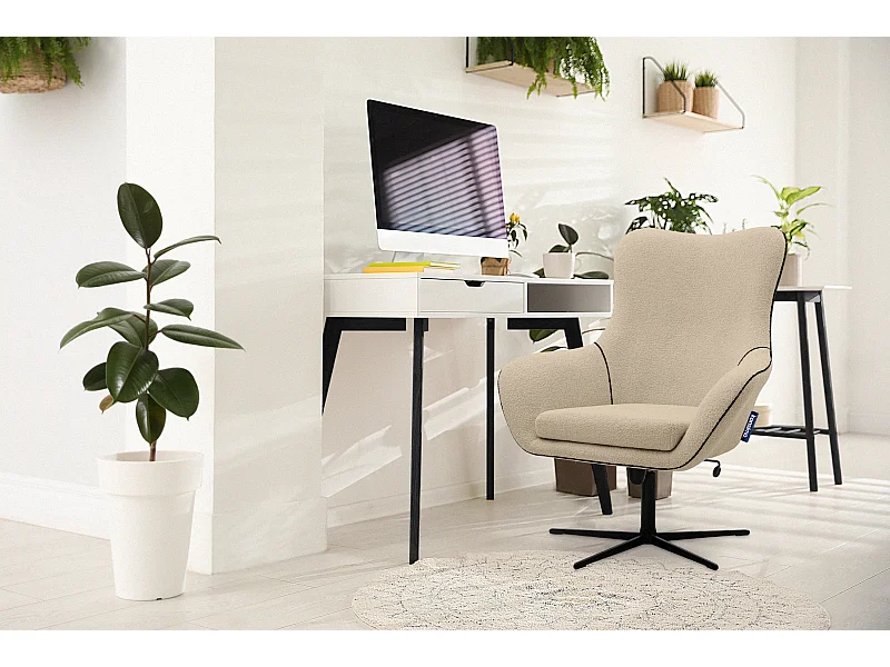 Drehstuhl für das Loft-Wohnzimmer - beige - QUARRO