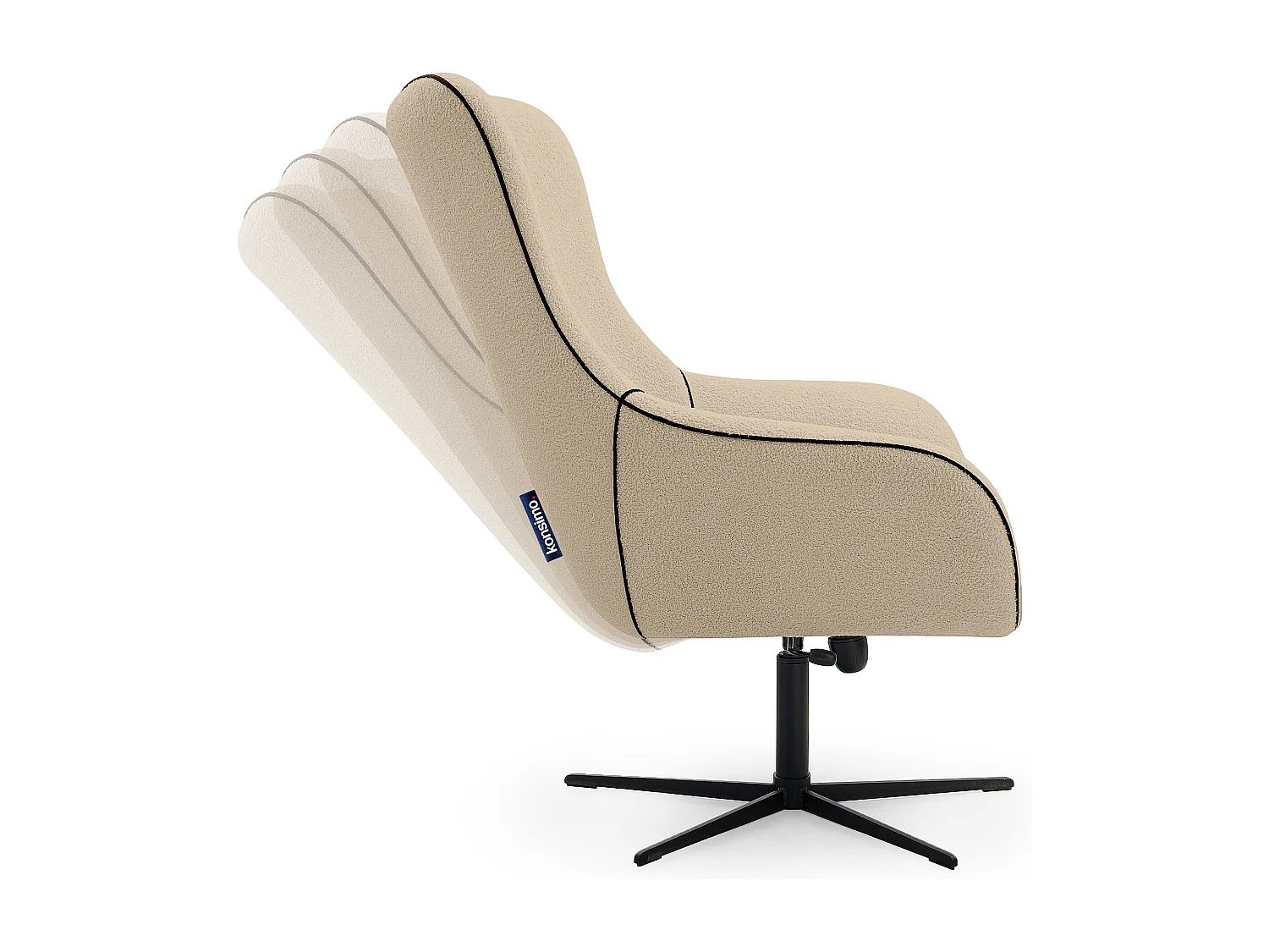 Drehstuhl für das Loft-Wohnzimmer - beige - QUARRO