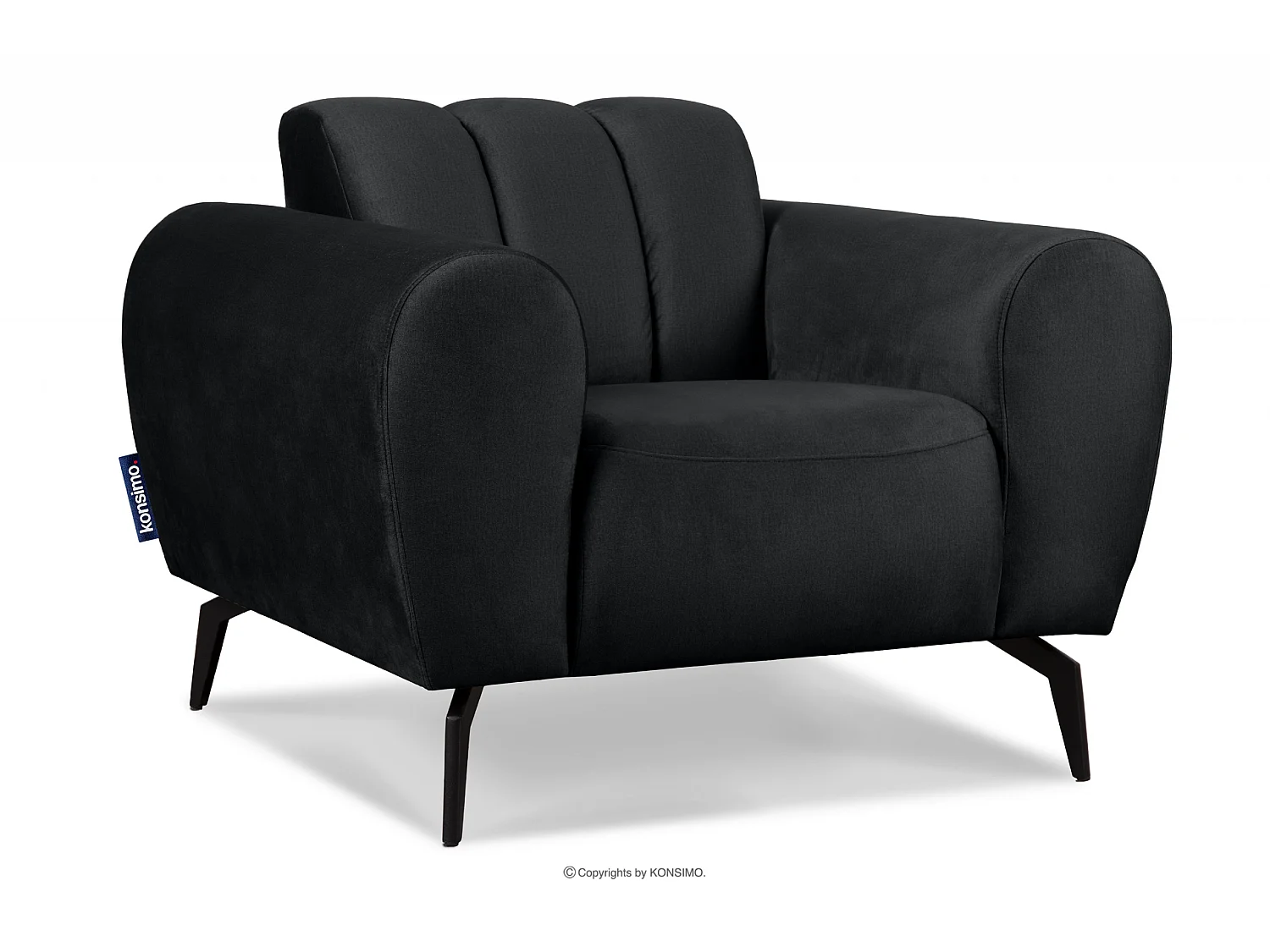 Modernistischer Sessel auf Beinen - dunkelgrau - RUBERO