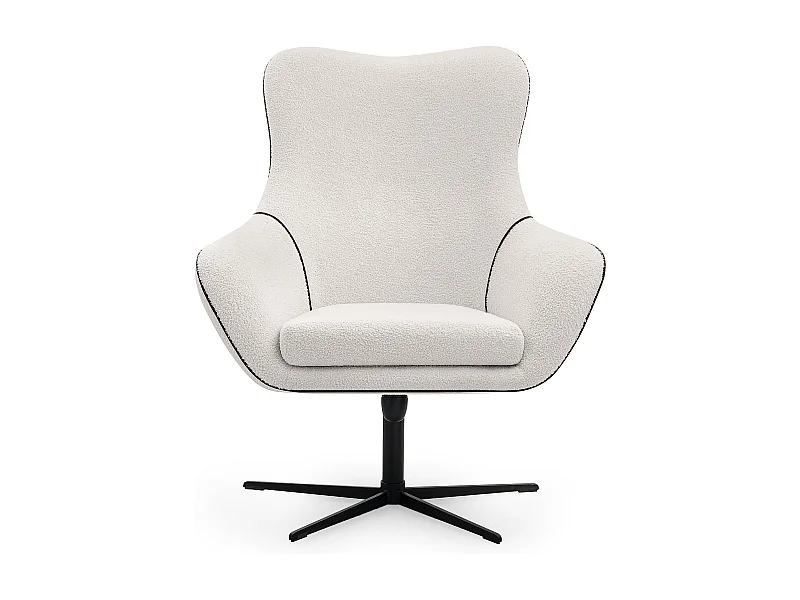 Drehstuhl für das Wohnzimmer - weiß - QUARRO