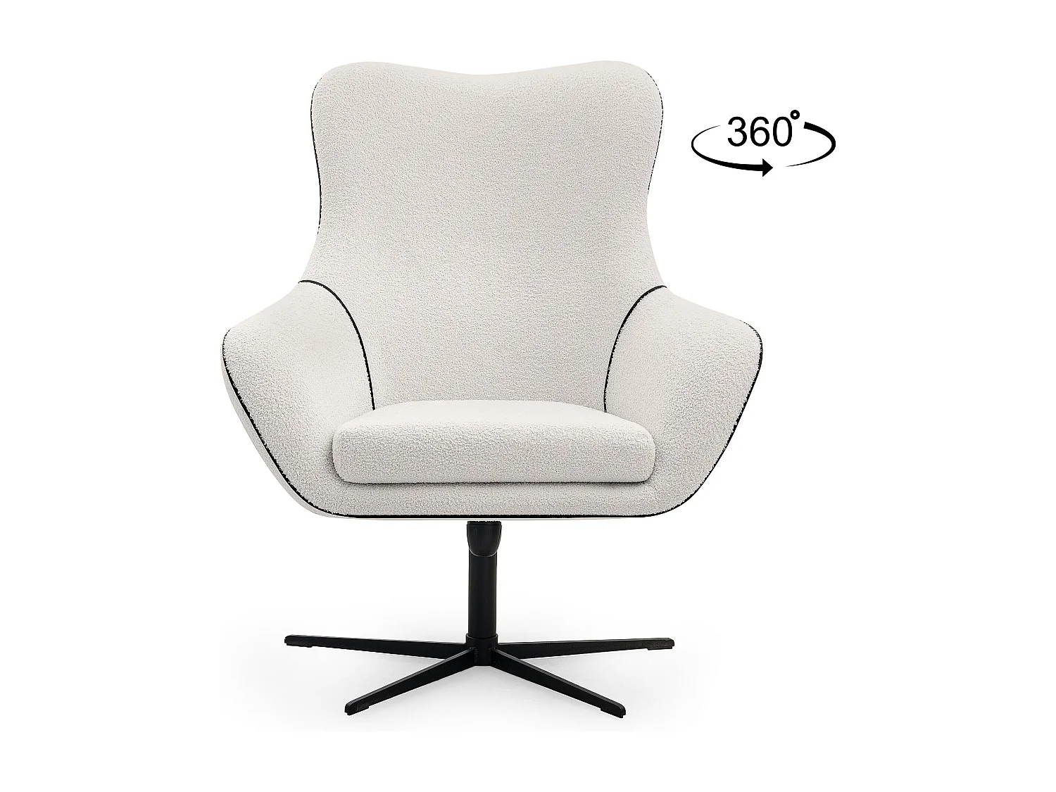 Drehstuhl für das Wohnzimmer - weiß - QUARRO