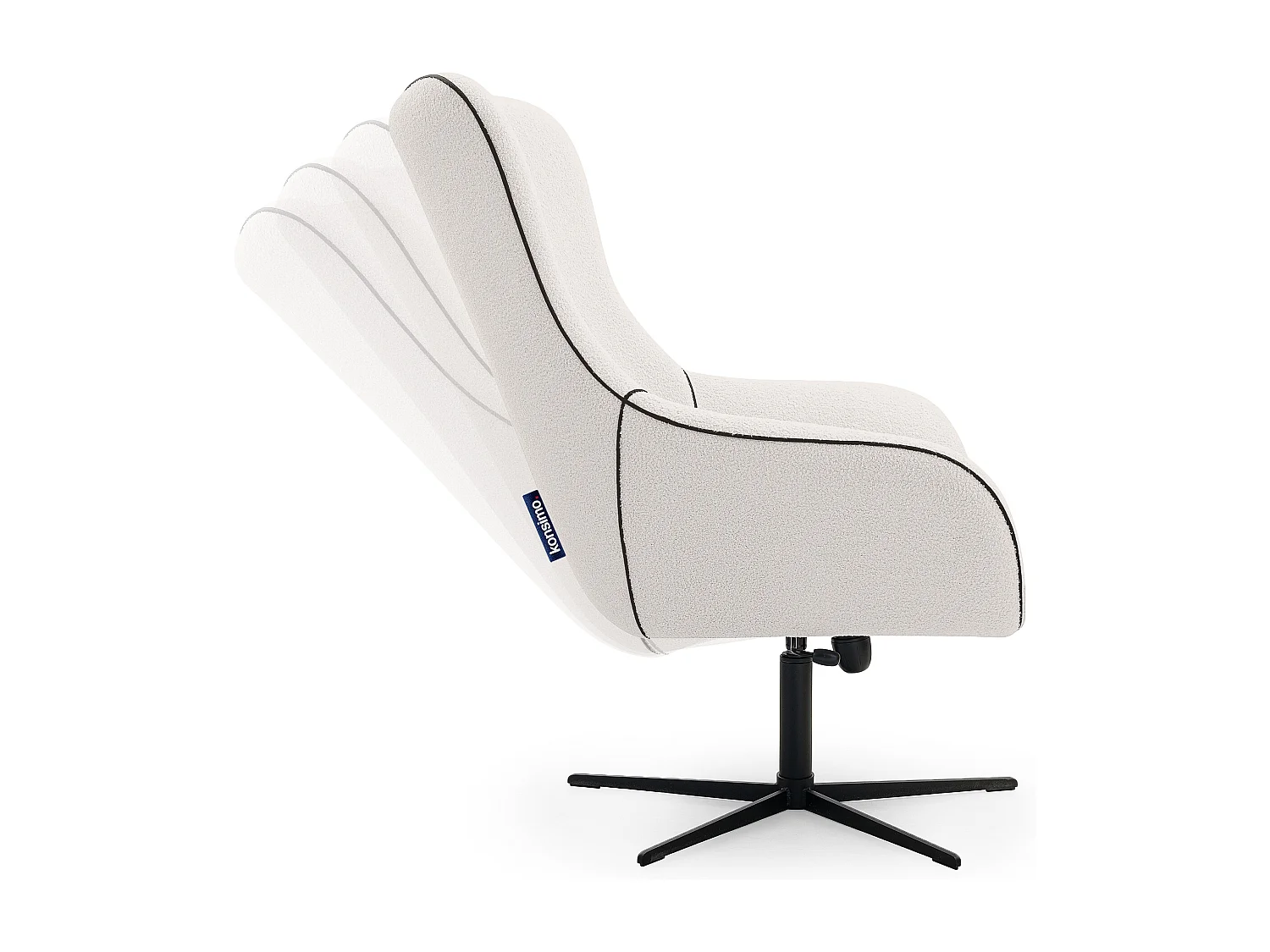 Drehstuhl für das Wohnzimmer - weiß - QUARRO