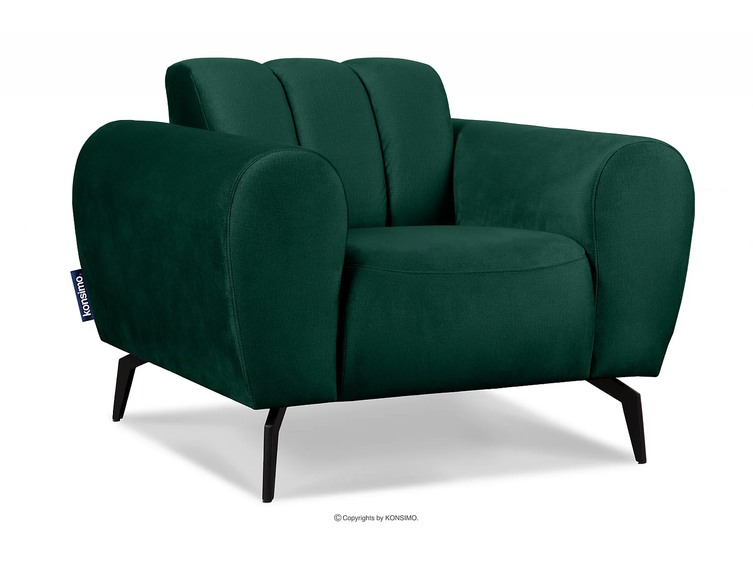 Moderner Sessel auf Beinen - dunkelgrün - RUBERO