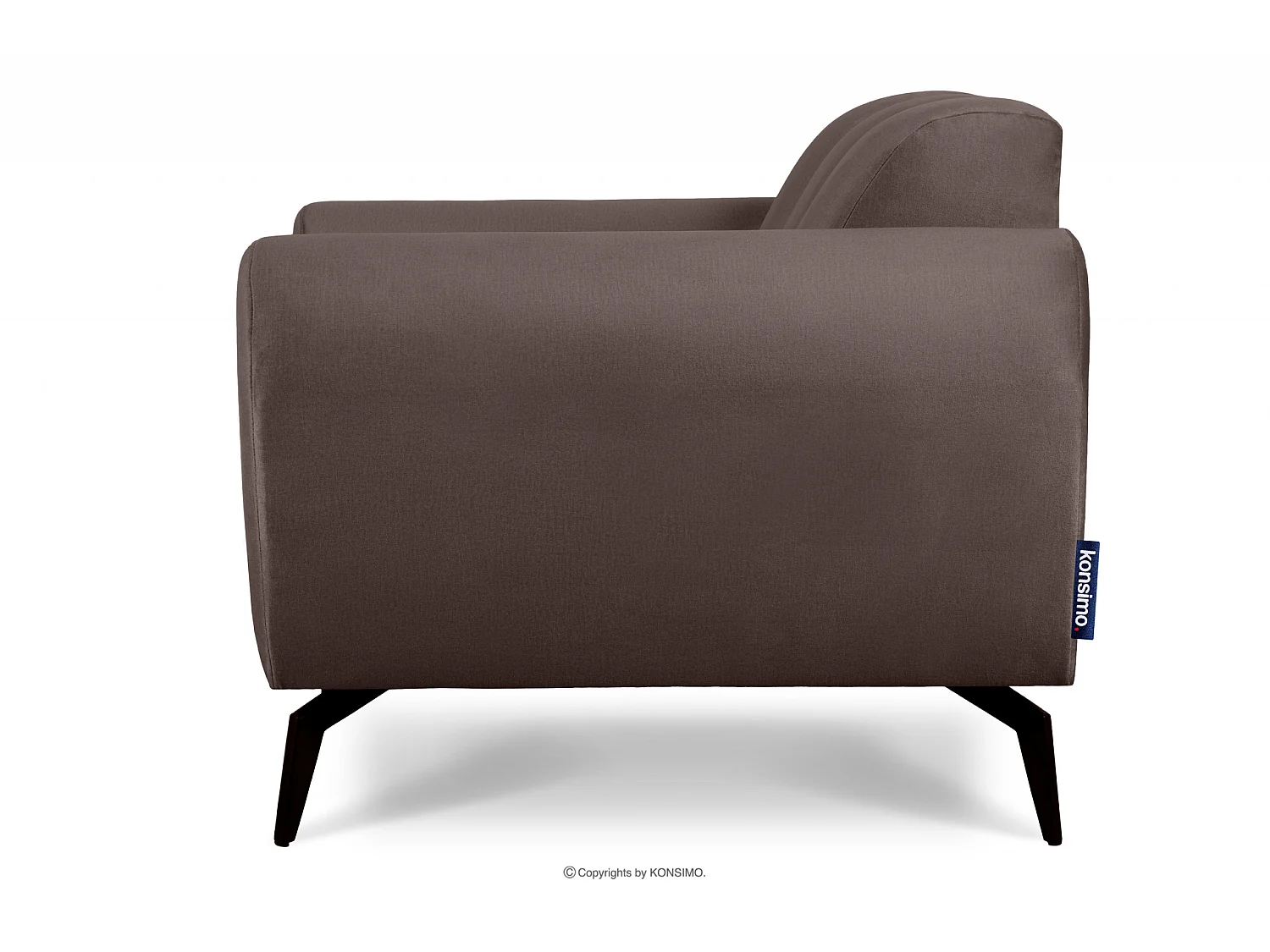 Moderne Sessel für das Wohnzimmer auf Beinen - braun - RUBERO