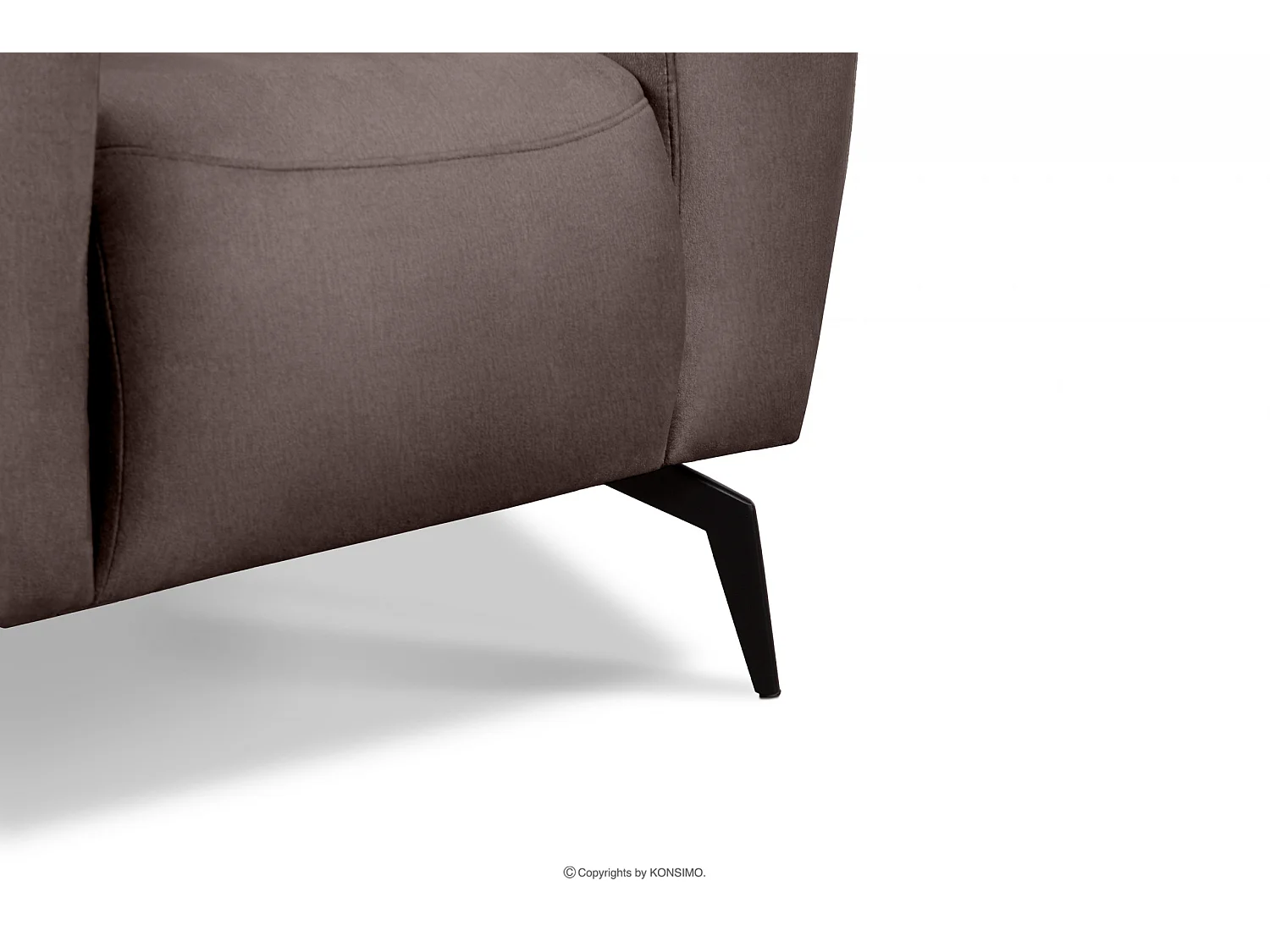Moderne Sessel für das Wohnzimmer auf Beinen - braun - RUBERO