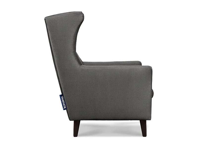 Bequemer Ohrensessel mit Beinen - grau - SALIS