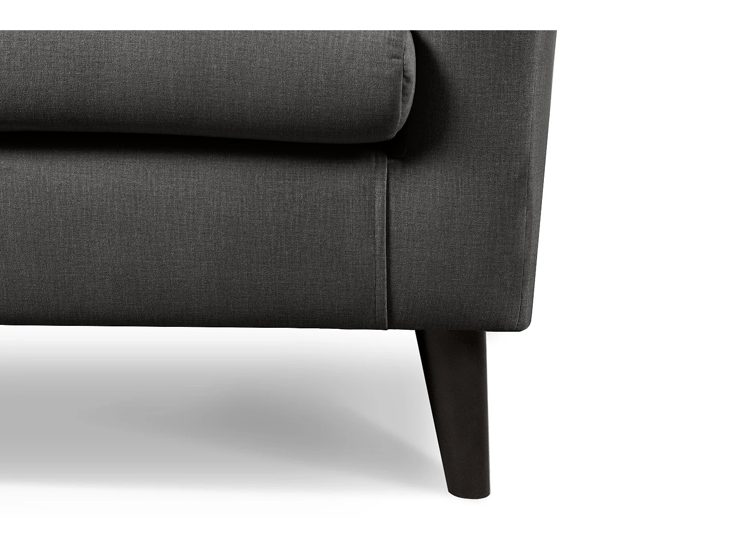 Bequemer Ohrensessel mit Beinen - grau - SALIS