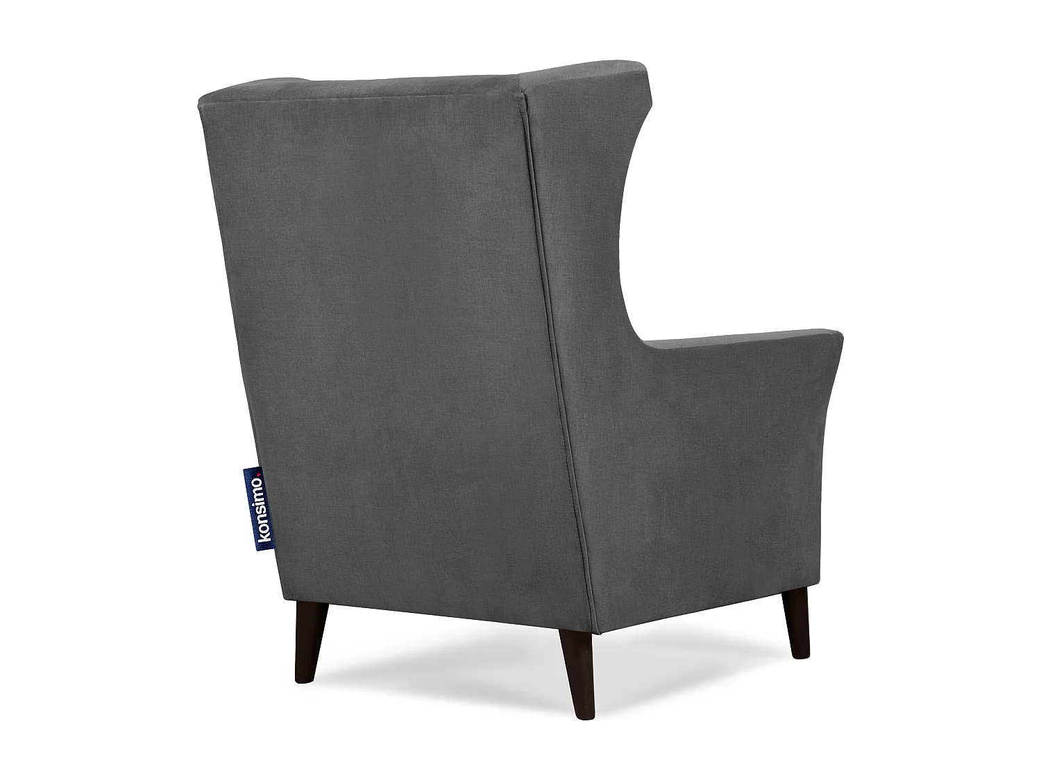 Bequemer Ohrensessel mit Beinen - grau - SALIS