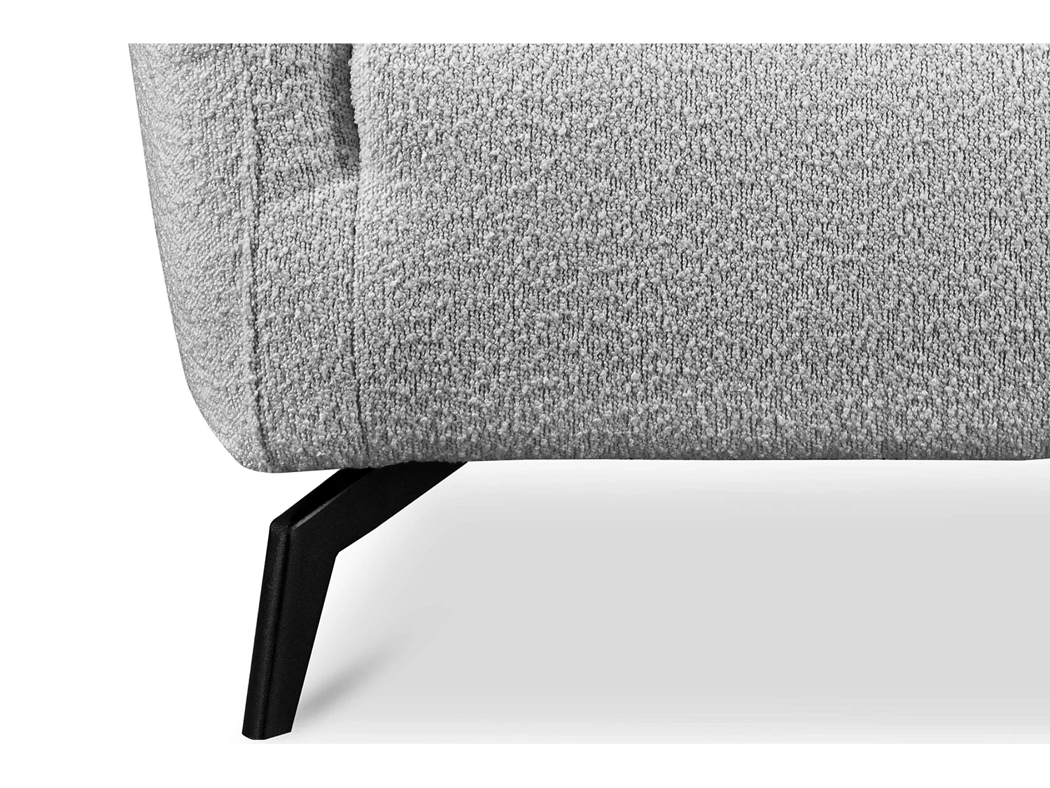 Eleganter Sessel mit Beinen aus Schafsfell - hellgrau - CORDI