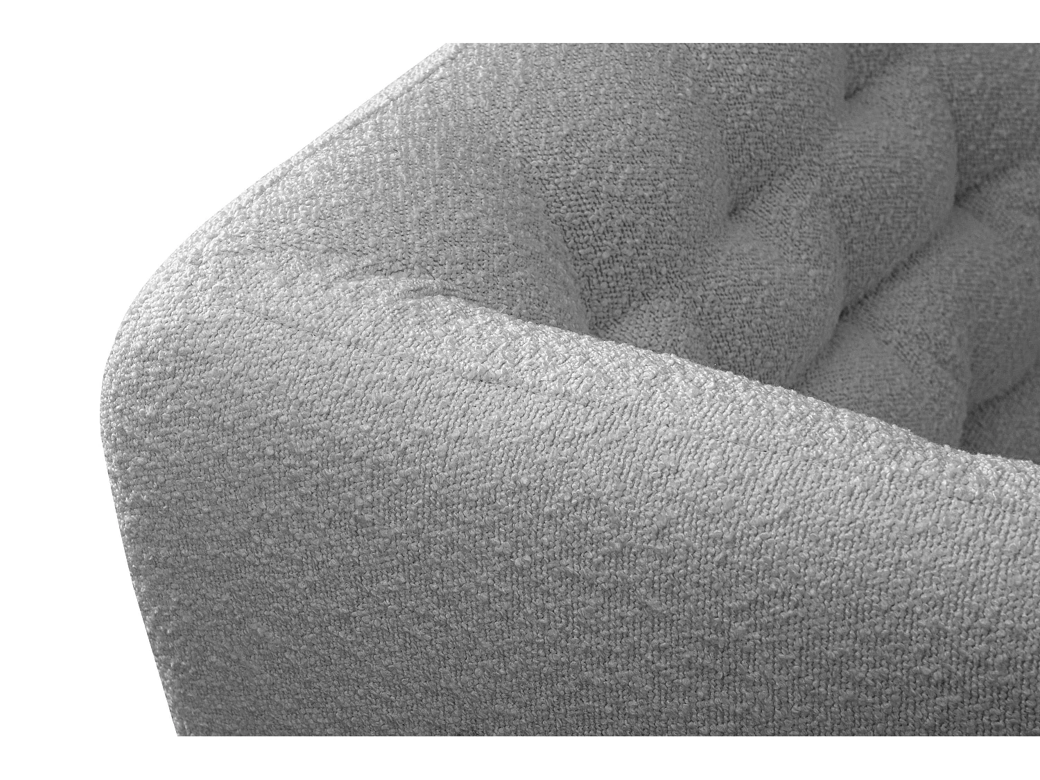 Eleganter Sessel mit Beinen aus Schafsfell - hellgrau - CORDI