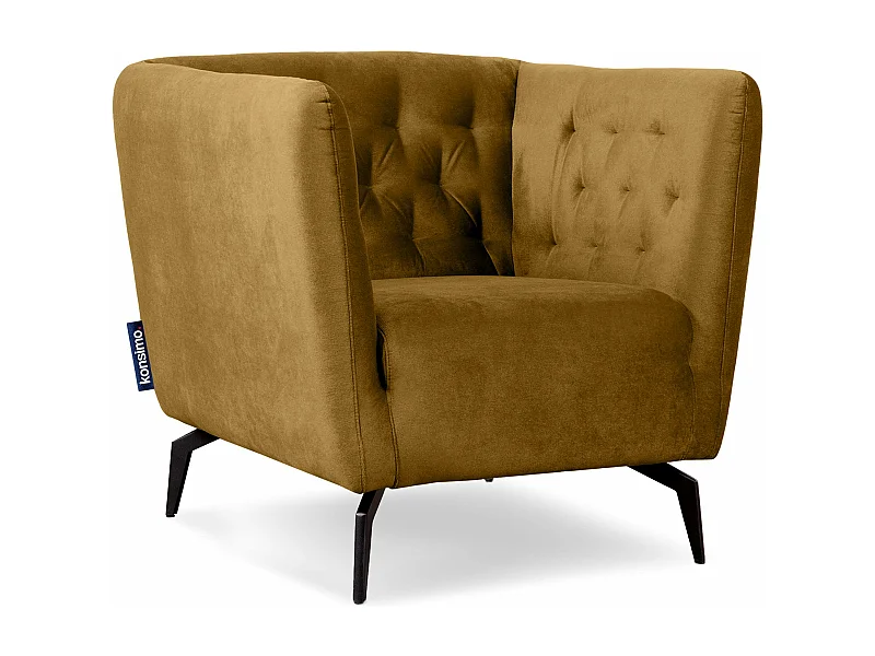 Gepolsterter Sessel mit Beinen - Honig - CORDI