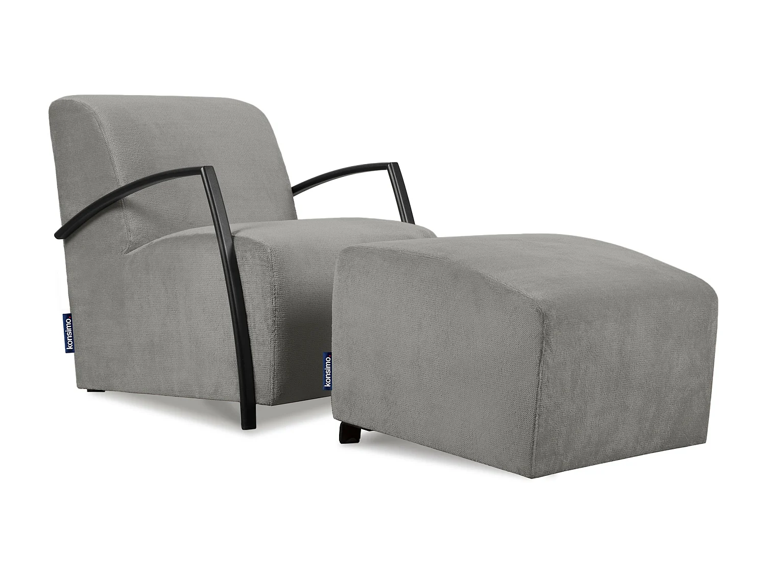 Moderner Sessel für das Wohnzimmer - grau - CARO