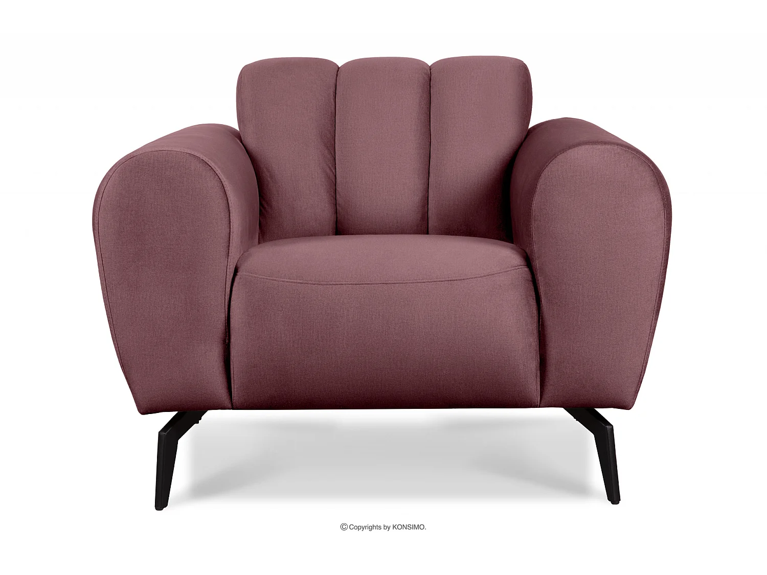 Moderner Sessel mit Beinen für das Wohnzimmer  - rosa - RUBERO