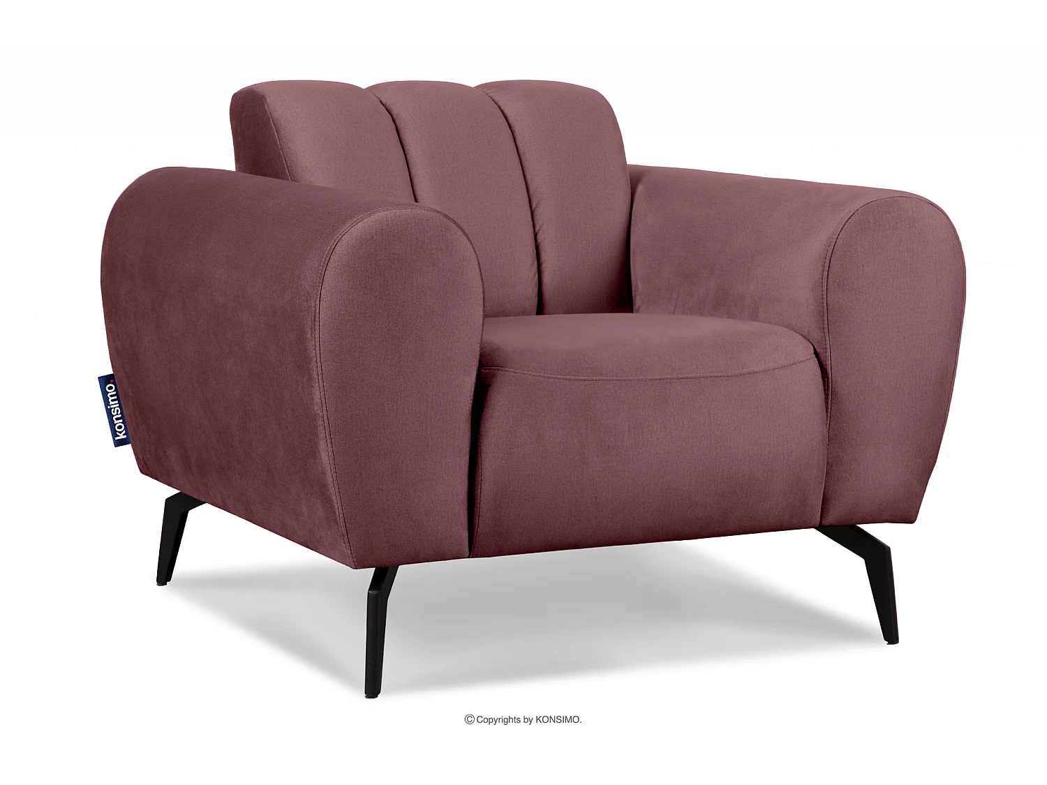 Moderner Sessel mit Beinen für das Wohnzimmer  - rosa - RUBERO