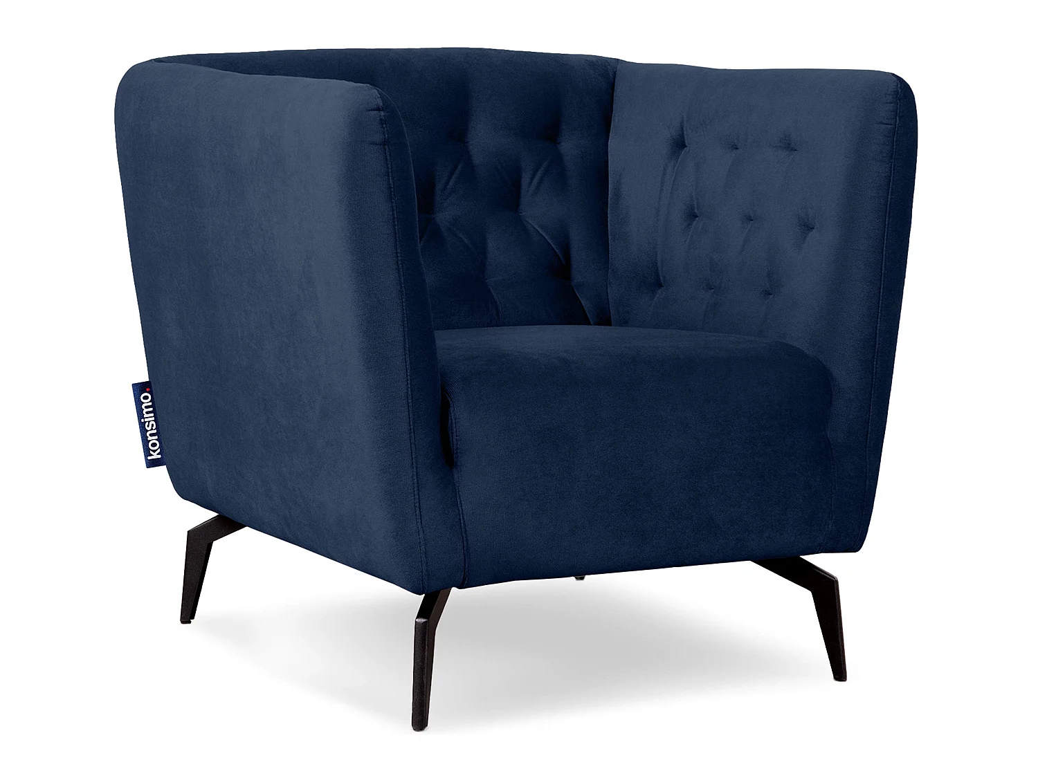 Eleganter Sessel auf Beinen - Marineblau - CORDI