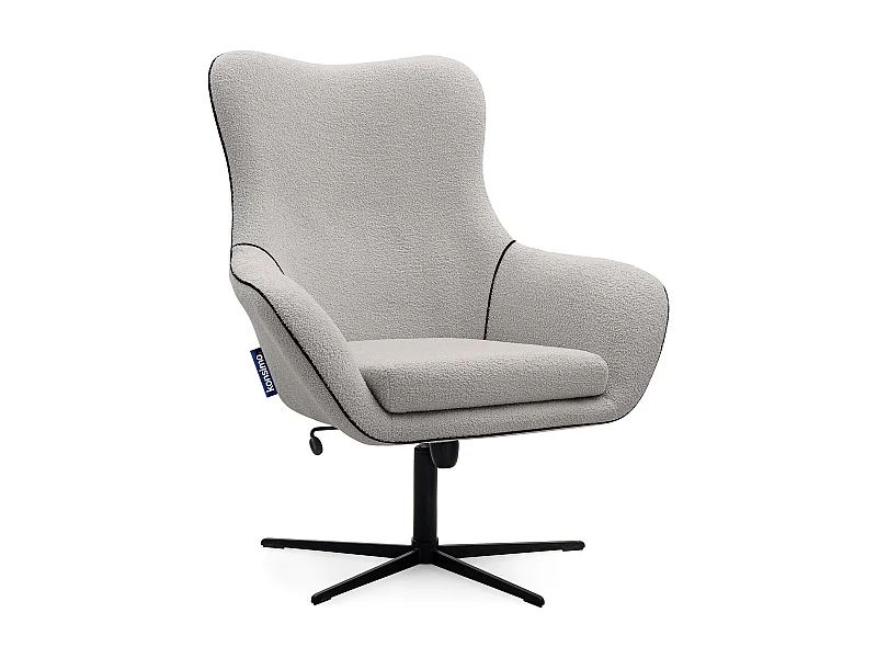 Heller grauer Drehsessel für das Loft-Wohnzimmer - hellgrau - QUARRO