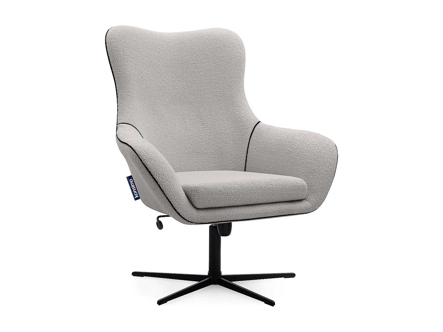 Heller grauer Drehsessel für das Loft-Wohnzimmer - hellgrau - QUARRO