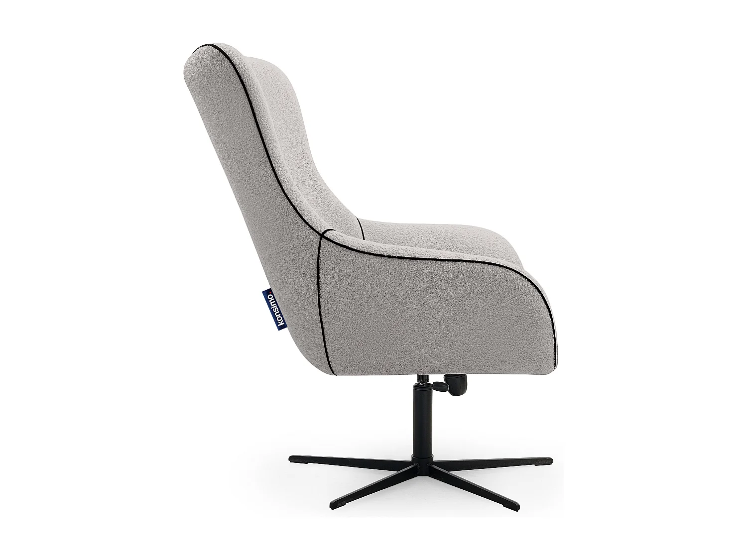 Heller grauer Drehsessel für das Loft-Wohnzimmer - hellgrau - QUARRO