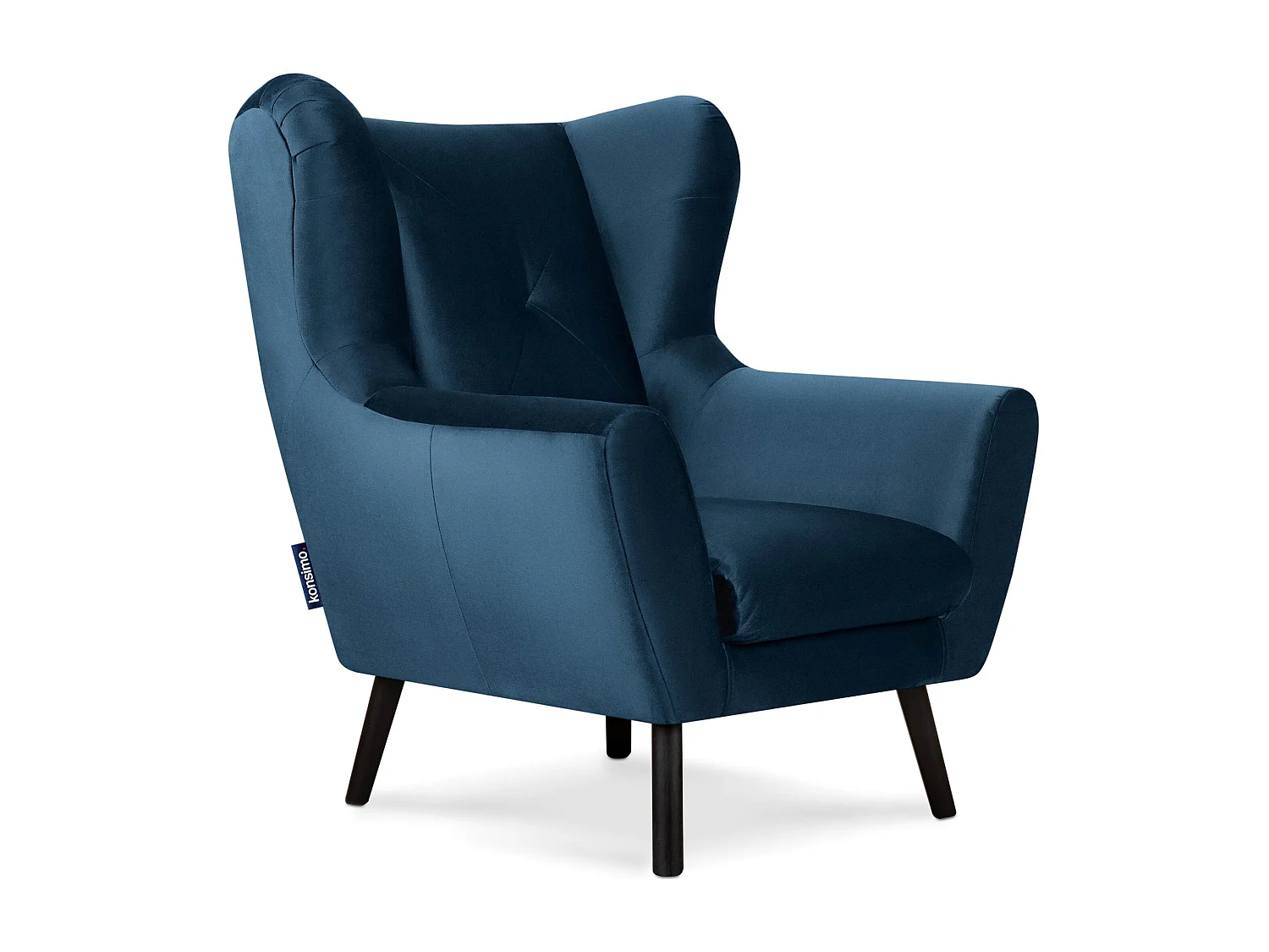 Ohrensessel Samt - Marineblau - MIRO