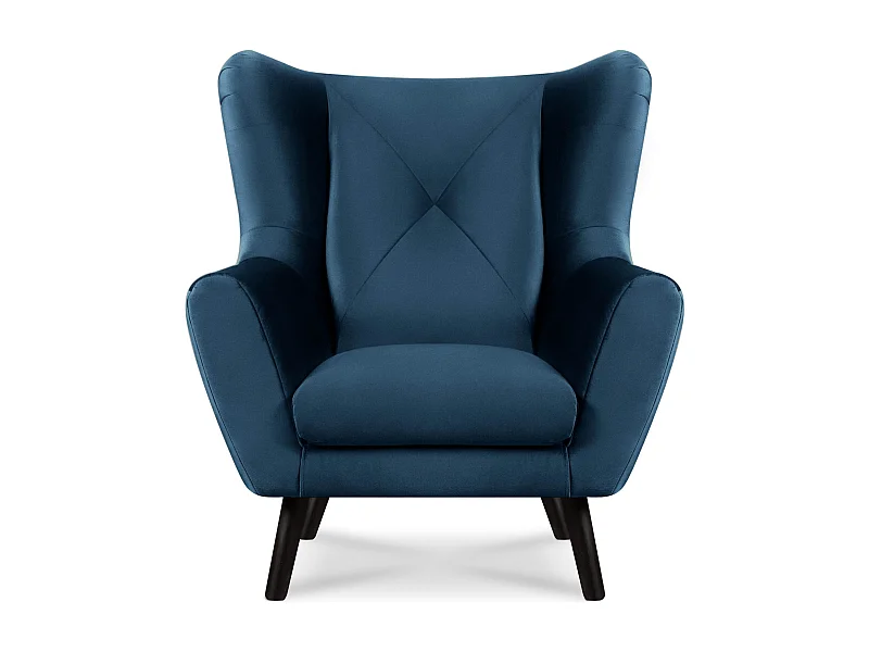 Ohrensessel Samt - Marineblau - MIRO