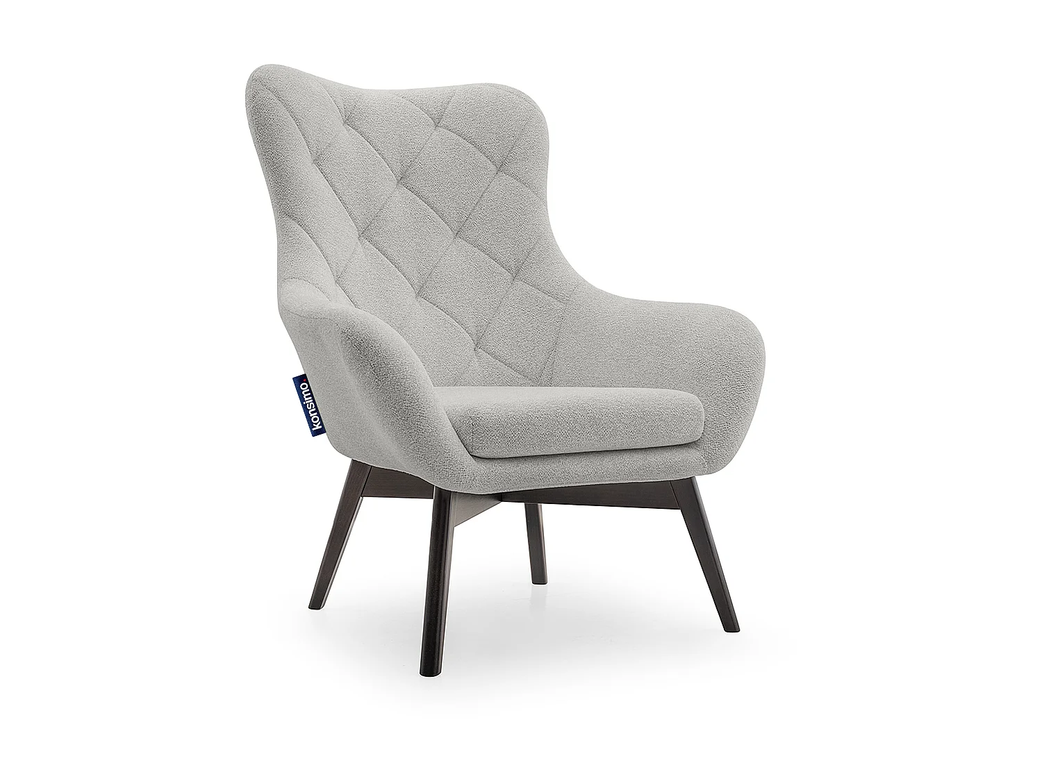 Eleganter Sessel - mit Steppung - hellgrau - RAMOS