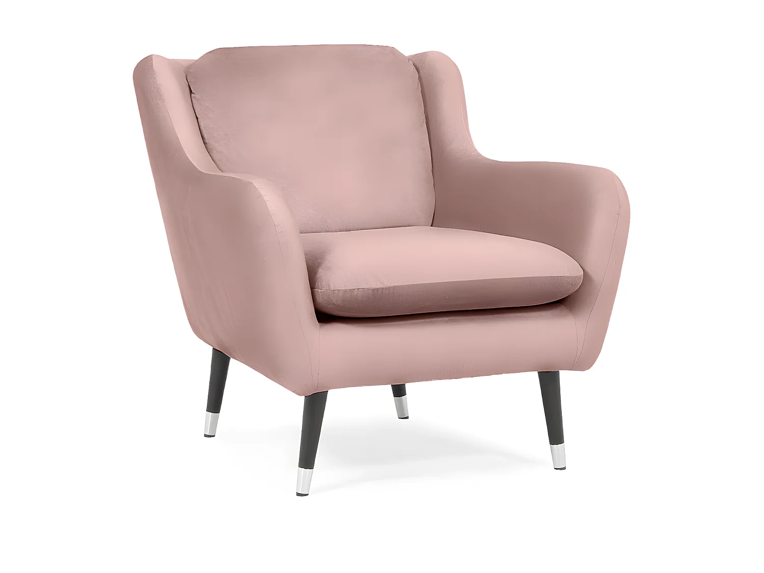 Glamour-Sessel aus Samt - rosa - AFOS