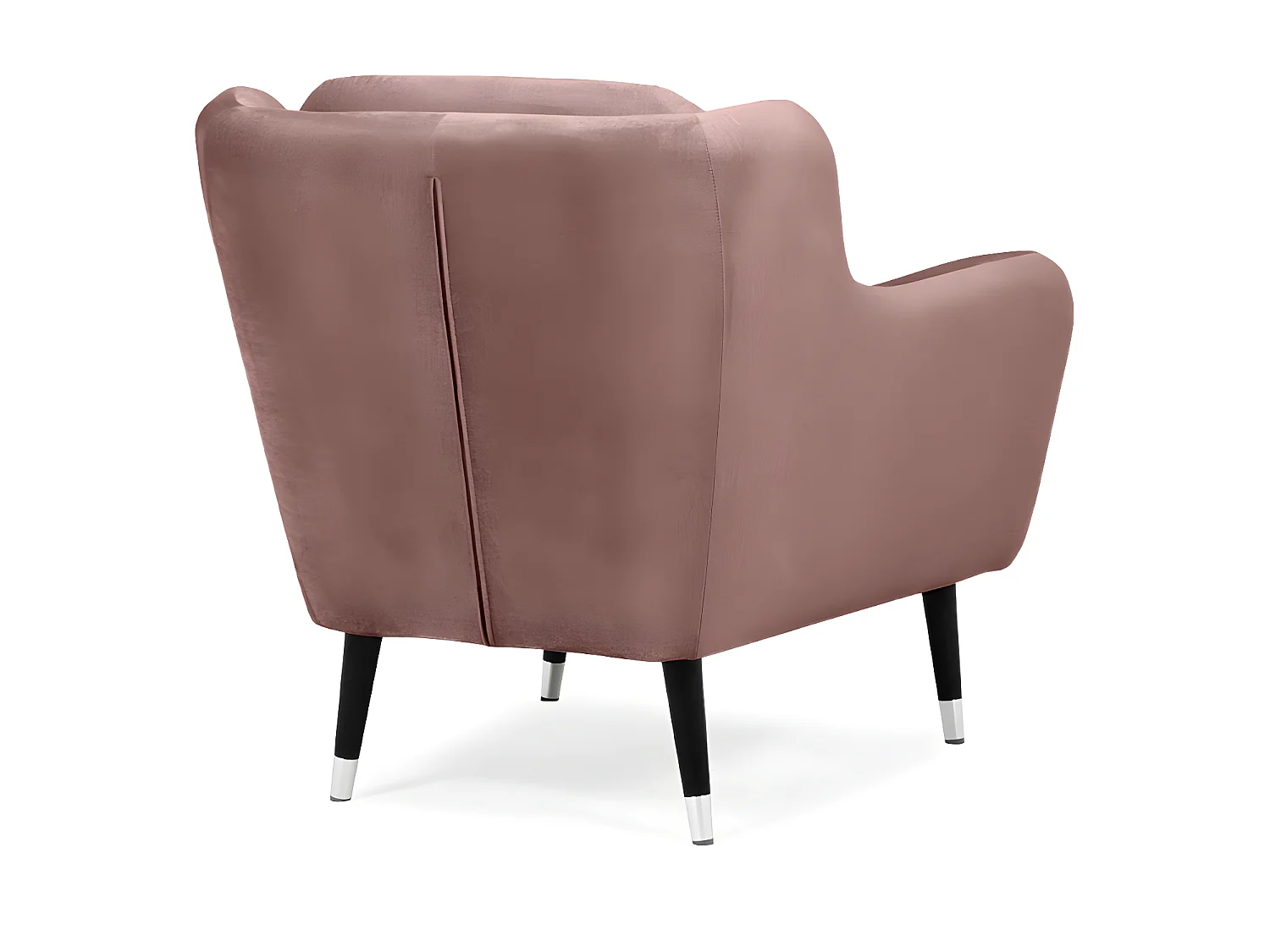 Glamour-Sessel aus Samt - rosa - AFOS