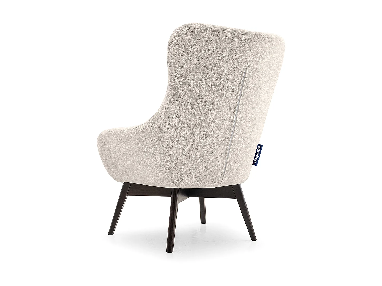 Eleganter Sessel mit Holzbeinen und Steppung - Creme - RAMOS