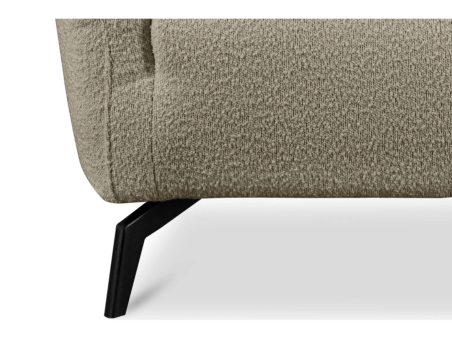 Eleganter Sessel auf Beinen aus Lammfellstoff - beige - CORDI