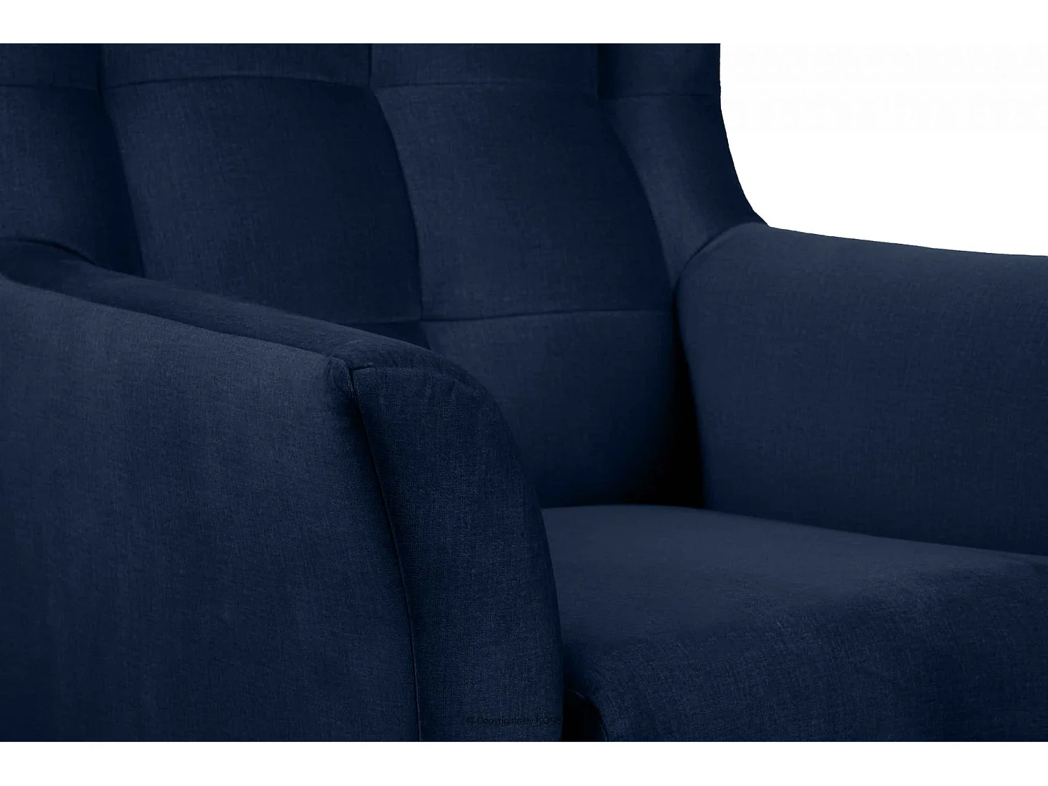 Bequemer  Ohrensessel auf Beinen - Marineblau - SALIS