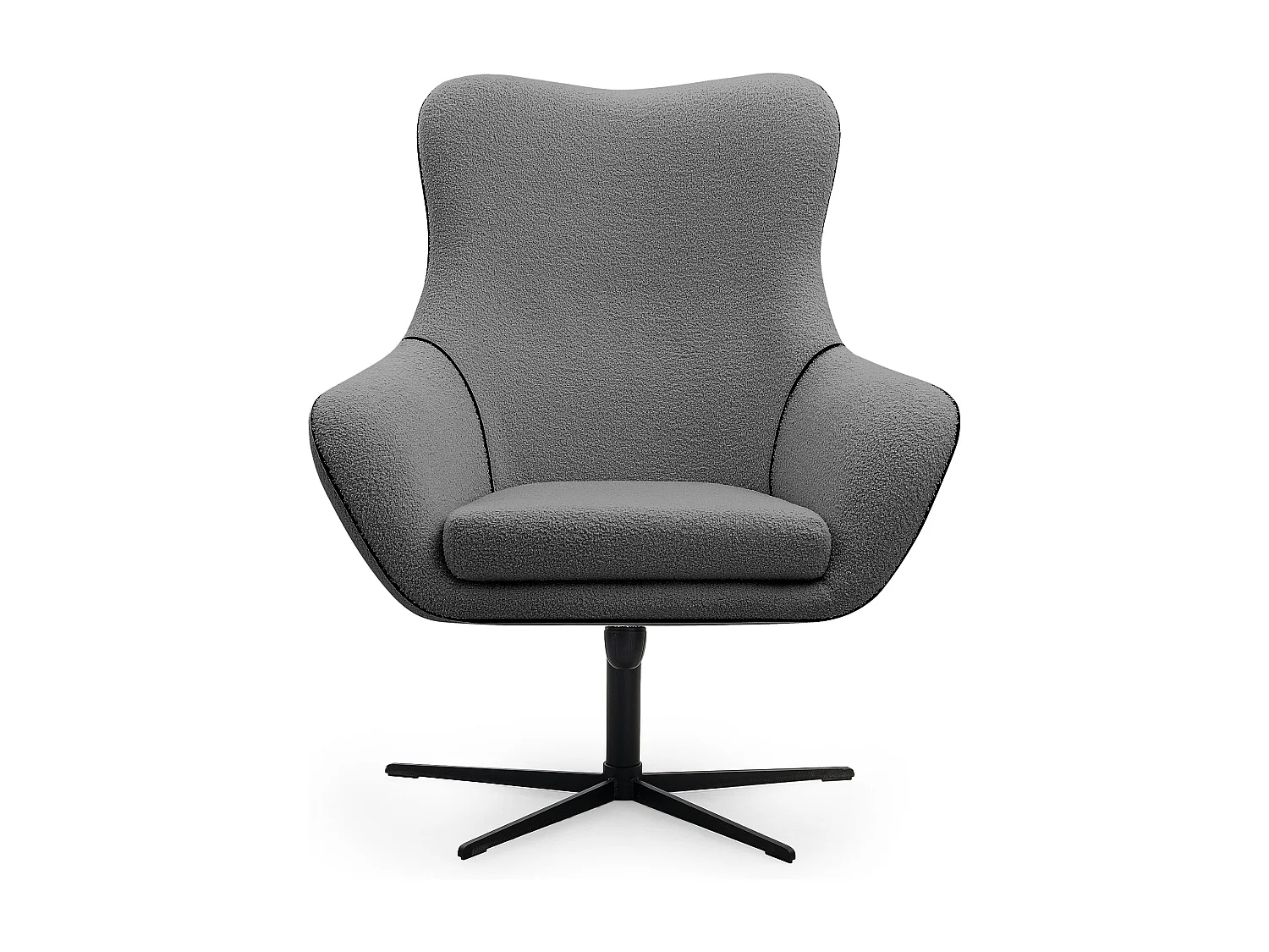 Drehbarer Loft-Sessel für das Wohnzimmer - dunkelgrau - QUARRO