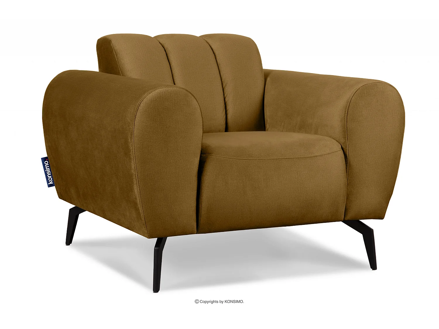 Moderner Sessel für das Wohnzimmer auf Beinen - Senf - RUBERO