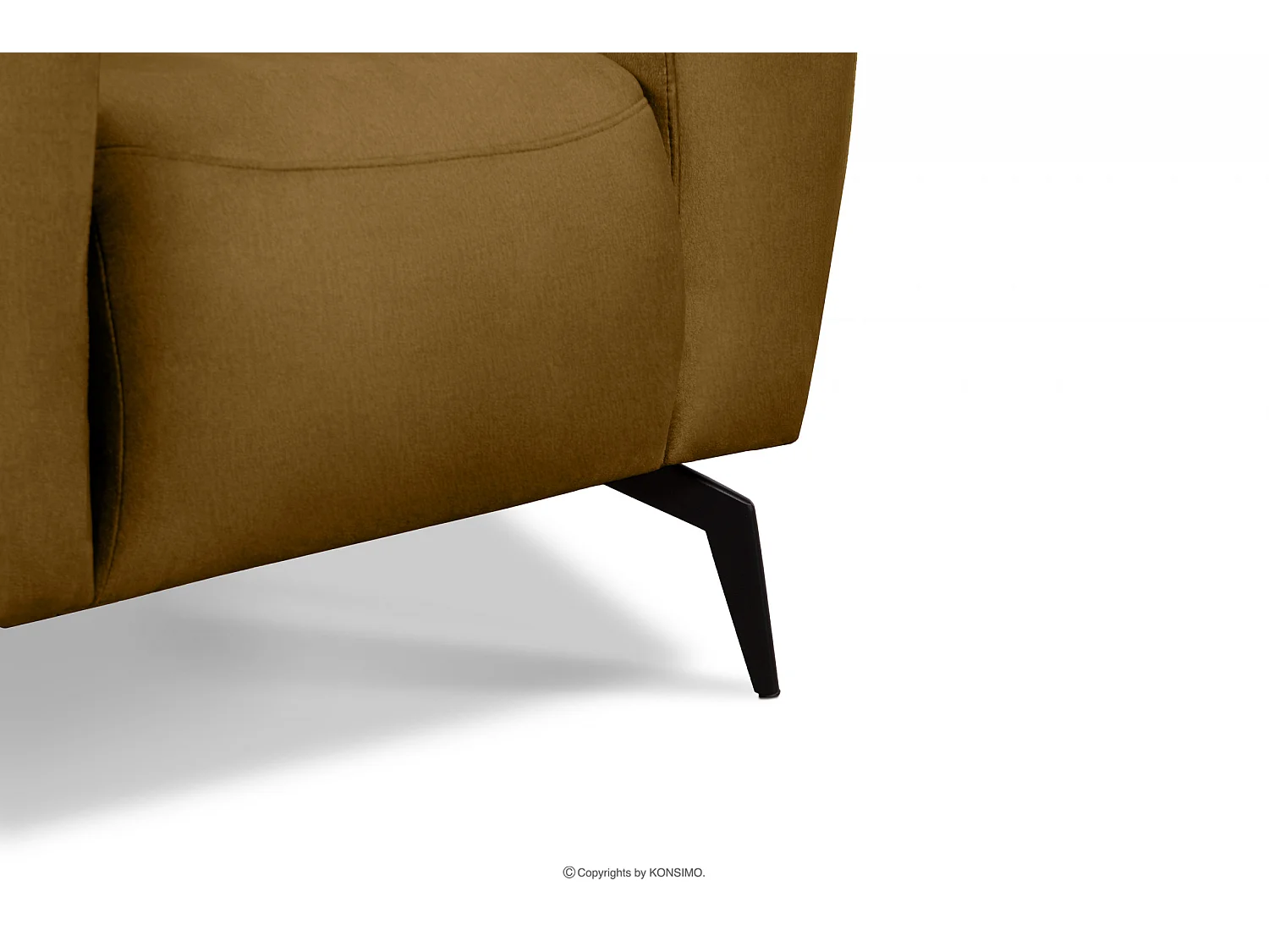 Moderner Sessel für das Wohnzimmer auf Beinen - Senf - RUBERO