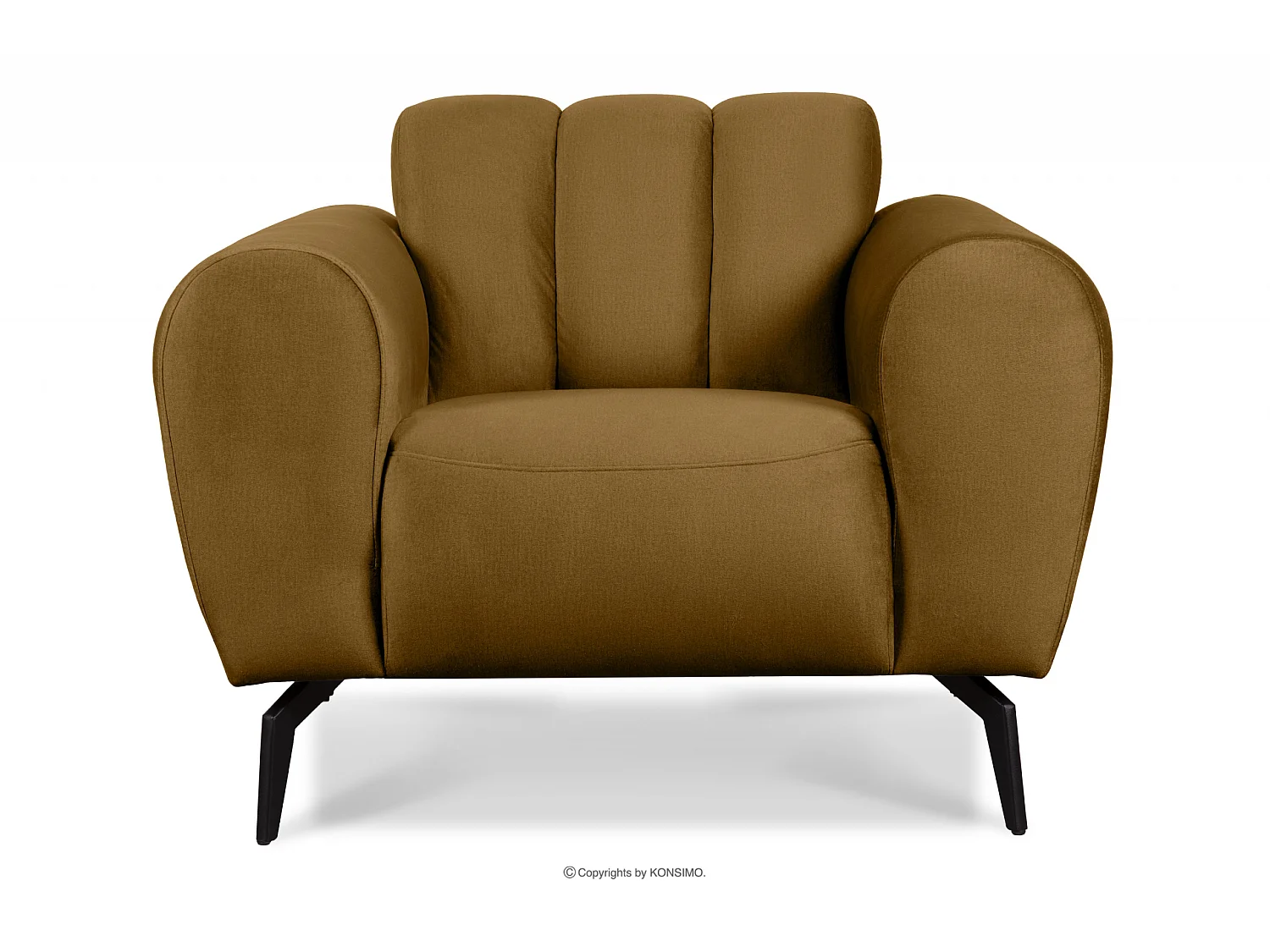 Moderner Sessel für das Wohnzimmer auf Beinen - Senf - RUBERO