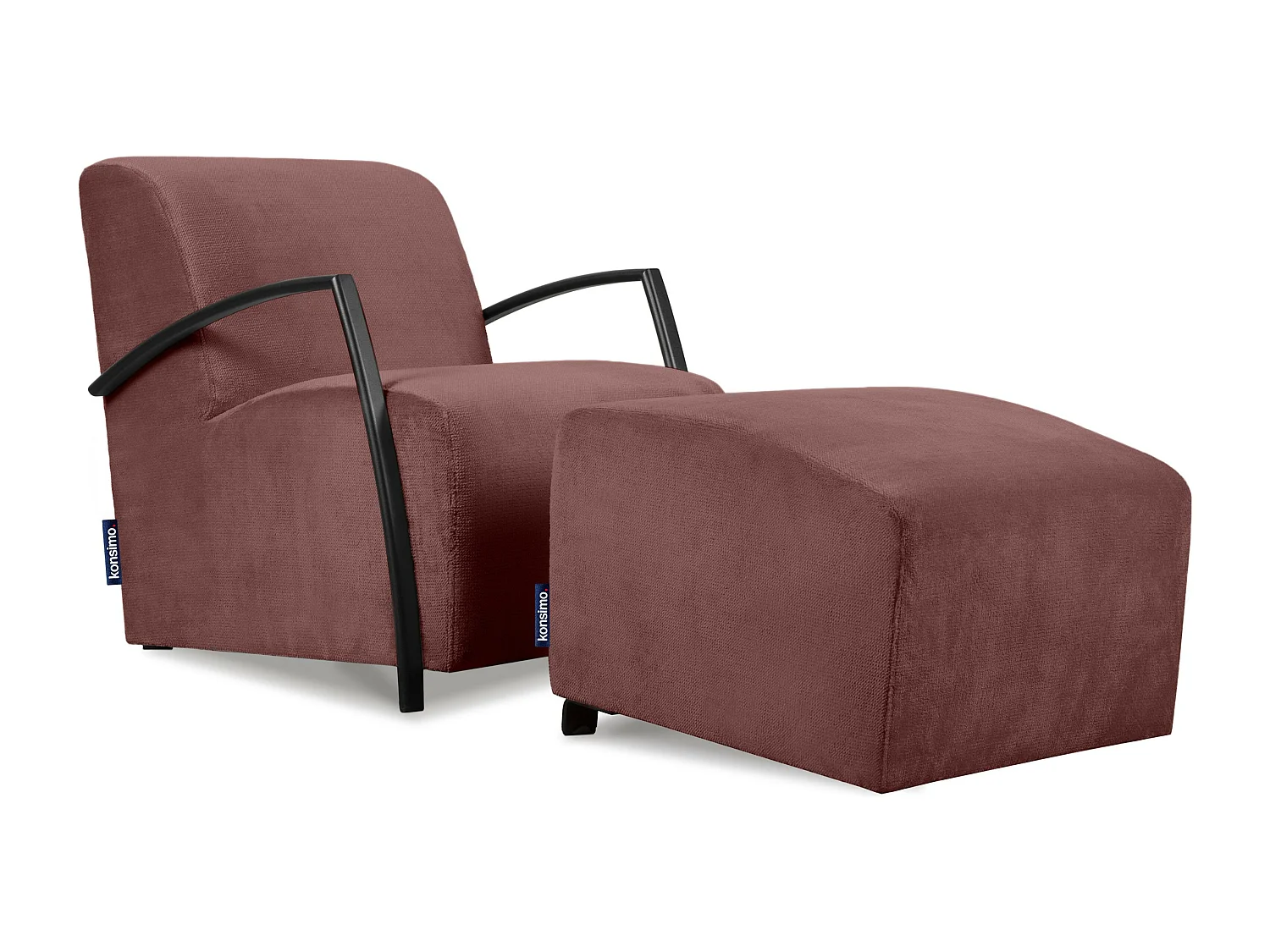 Gemütlicher Sessel mit Armlehnen - rosa - CARO