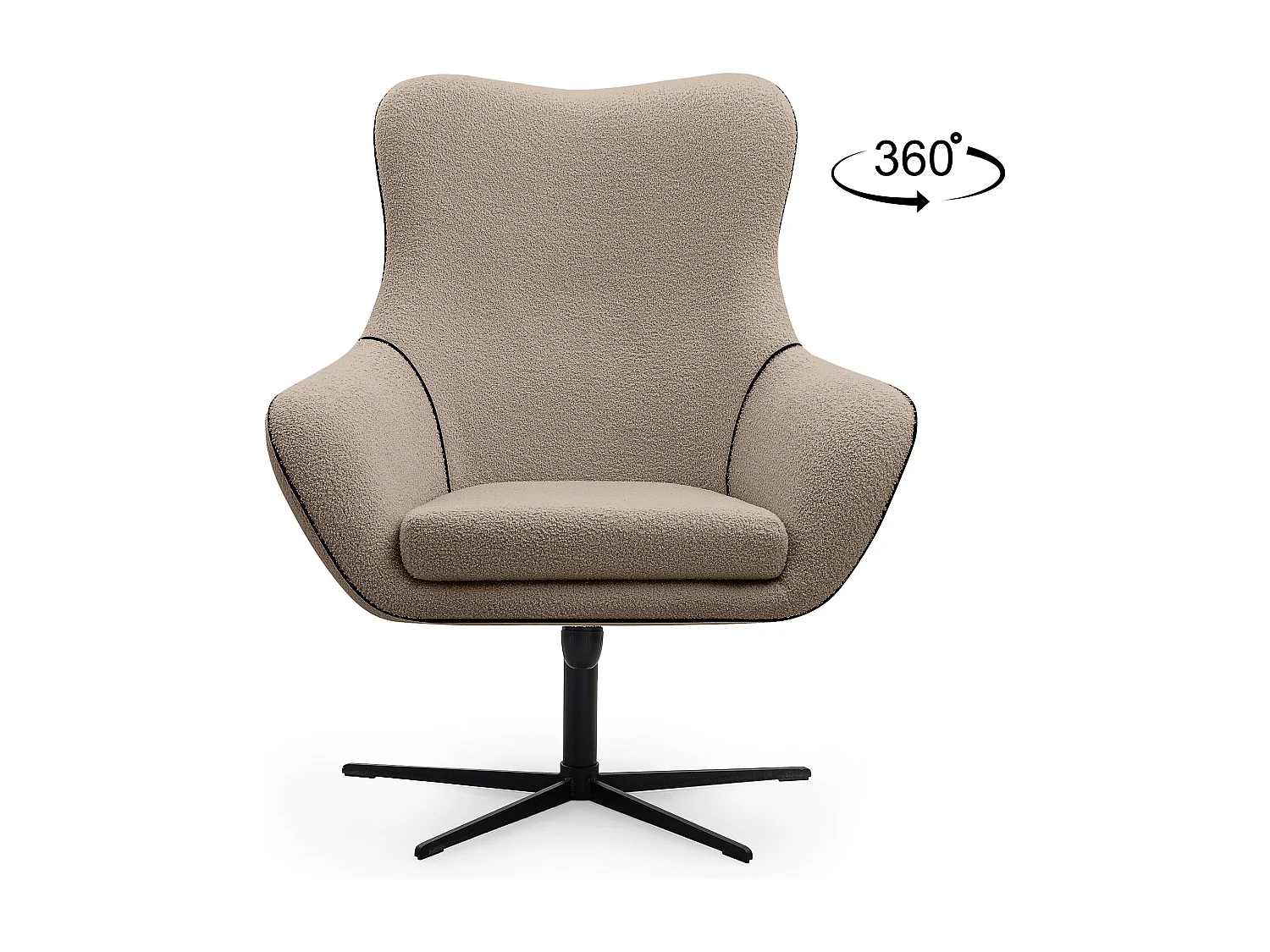 Drehstuhl für das Loft-Wohnzimmer - braun - QUARRO