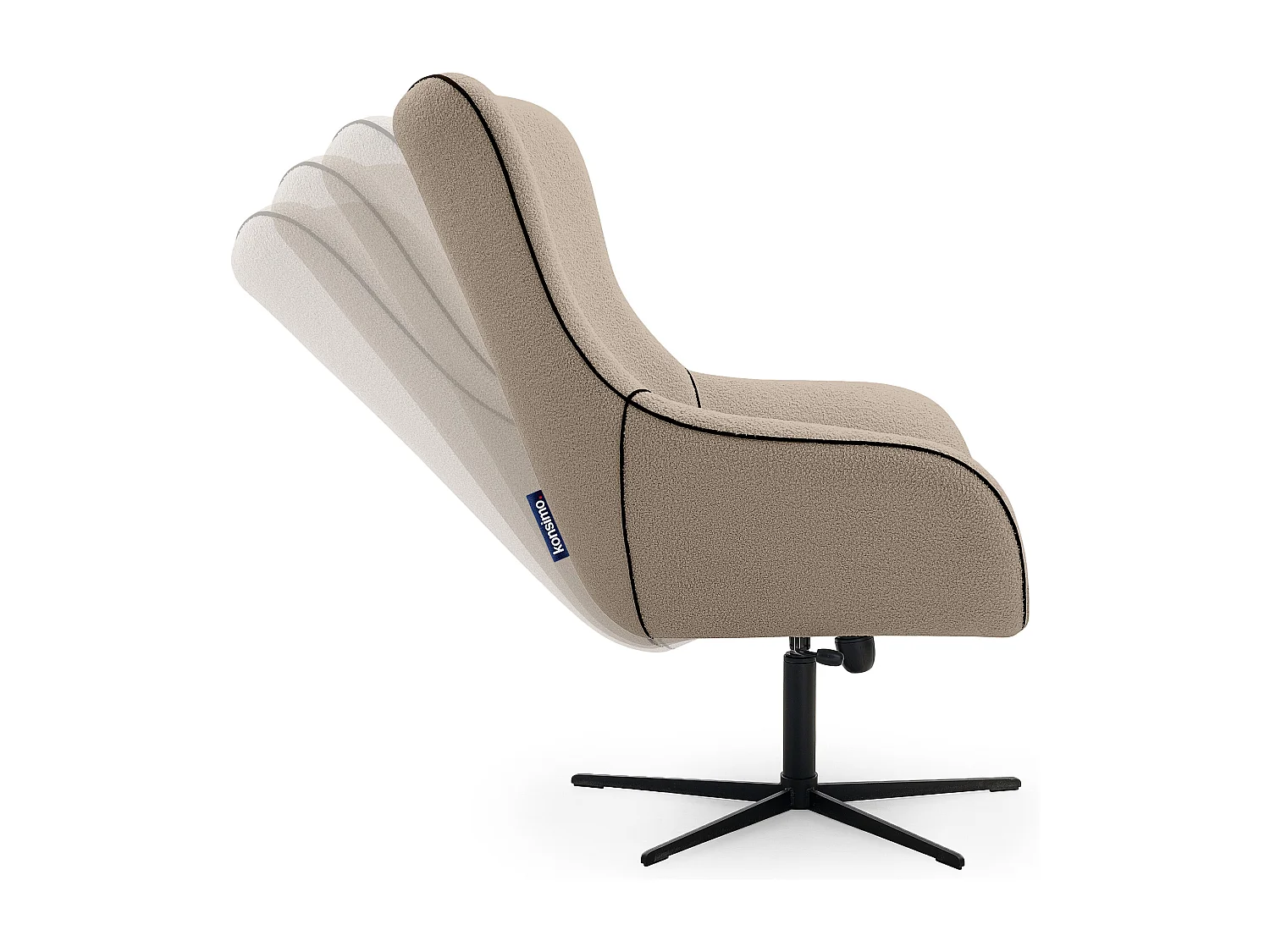 Drehstuhl für das Loft-Wohnzimmer - braun - QUARRO