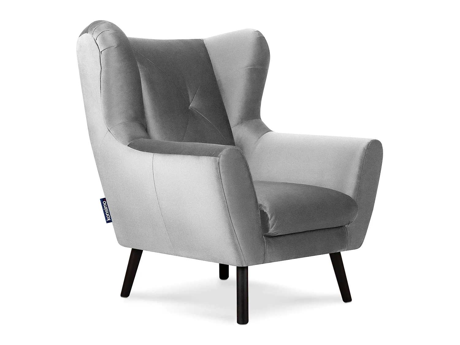 Ohrensessel für das Wohnzimmer - hellgrau - MIRO