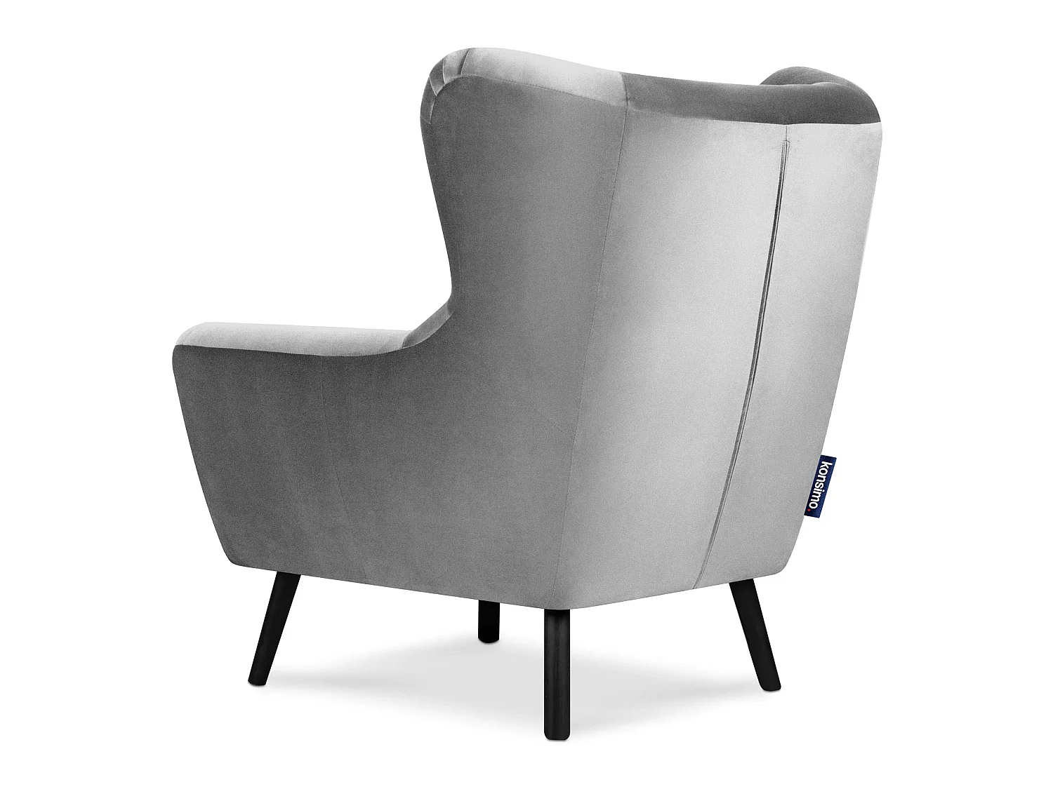 Ohrensessel für das Wohnzimmer - hellgrau - MIRO