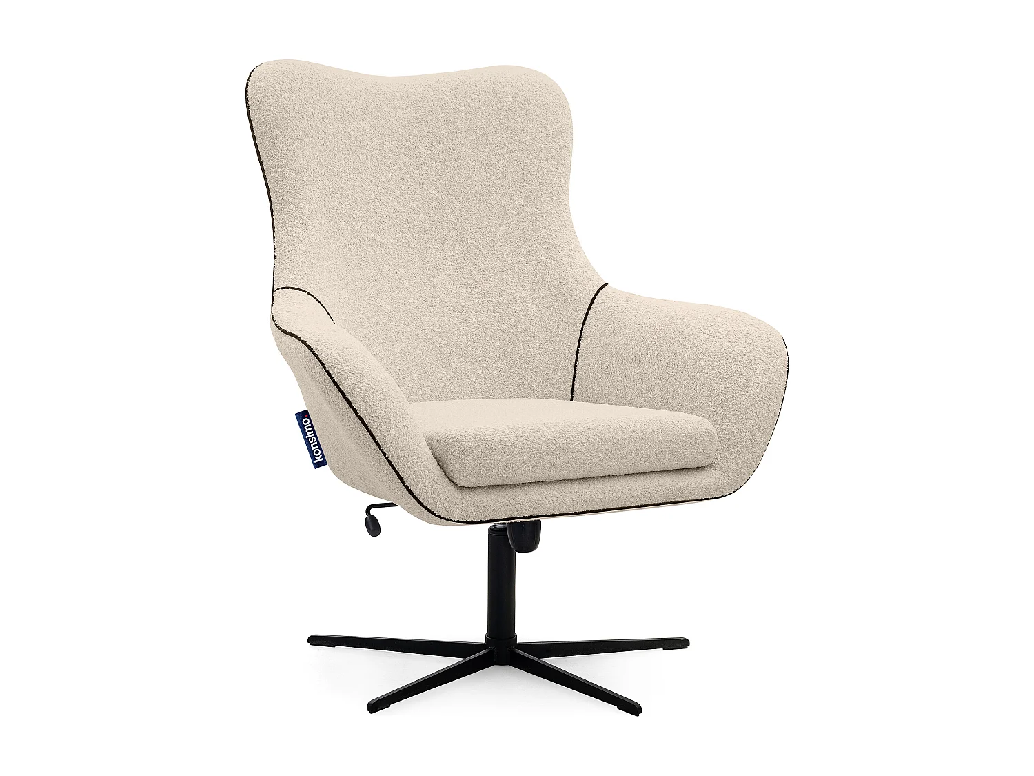 Drehbarer Sessel für das Wohnzimmer - Creme - QUARRO