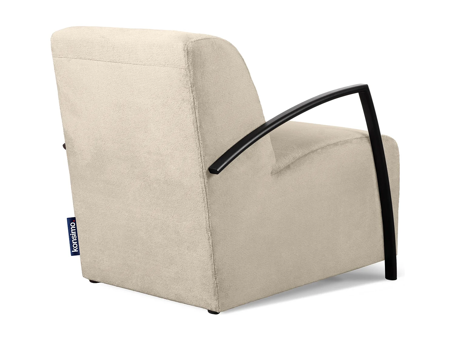 farbener moderner Armlehnstuhl - Creme - CARO