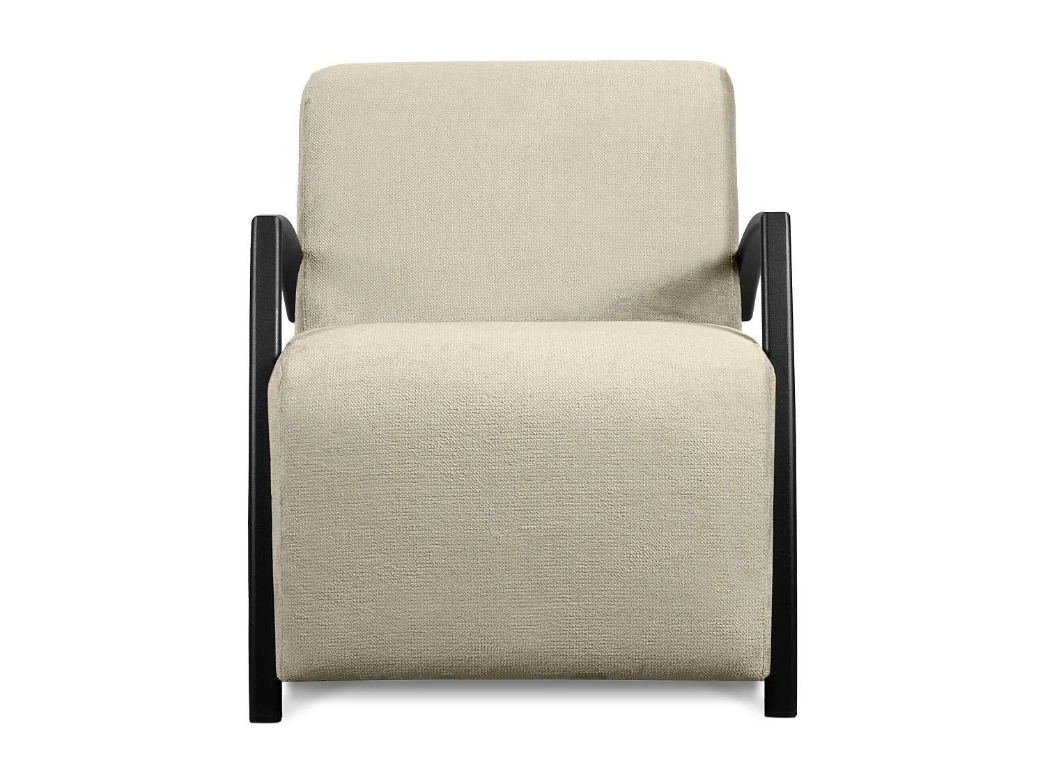 farbener moderner Armlehnstuhl - Creme - CARO