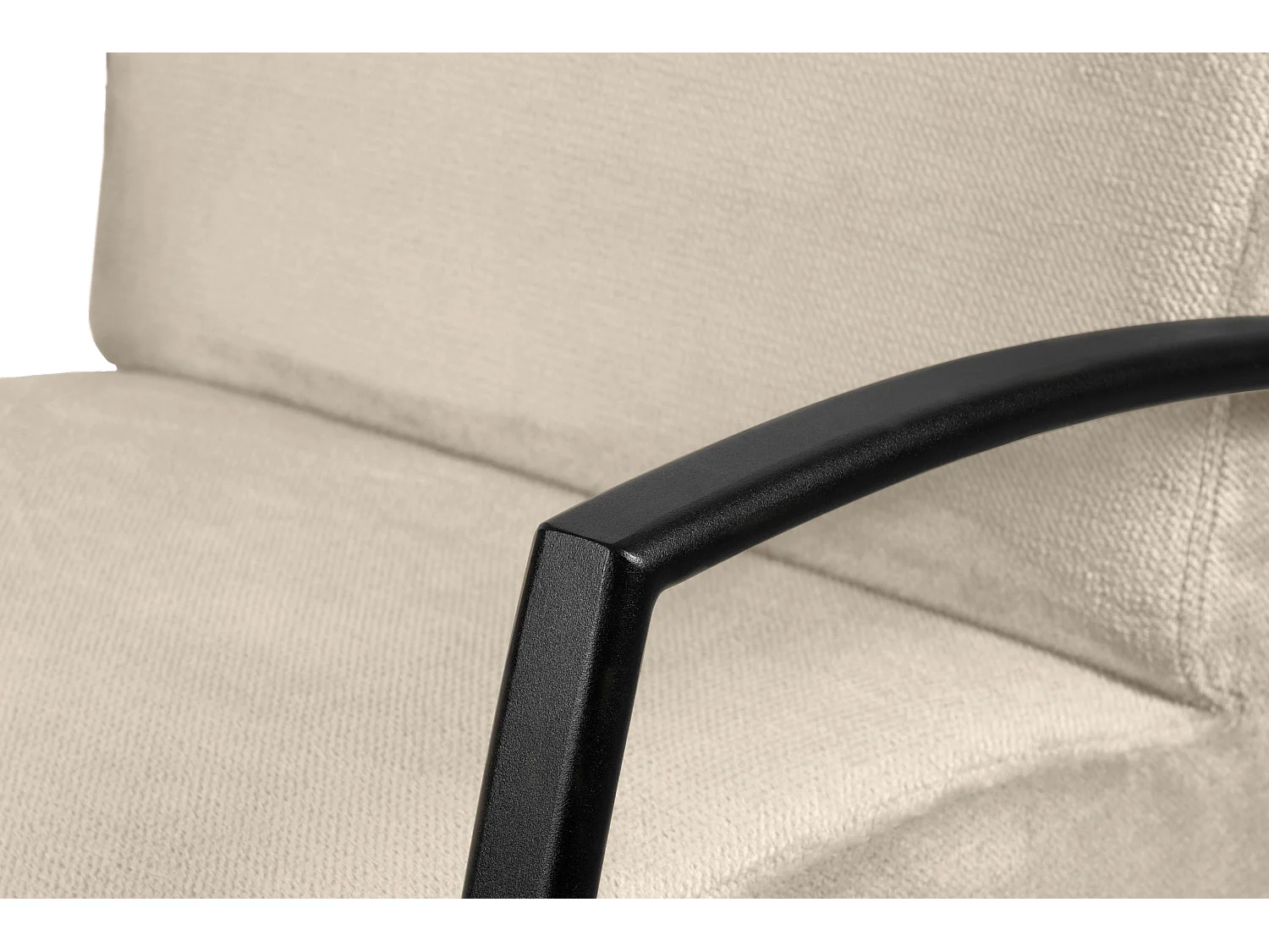 farbener moderner Armlehnstuhl - Creme - CARO