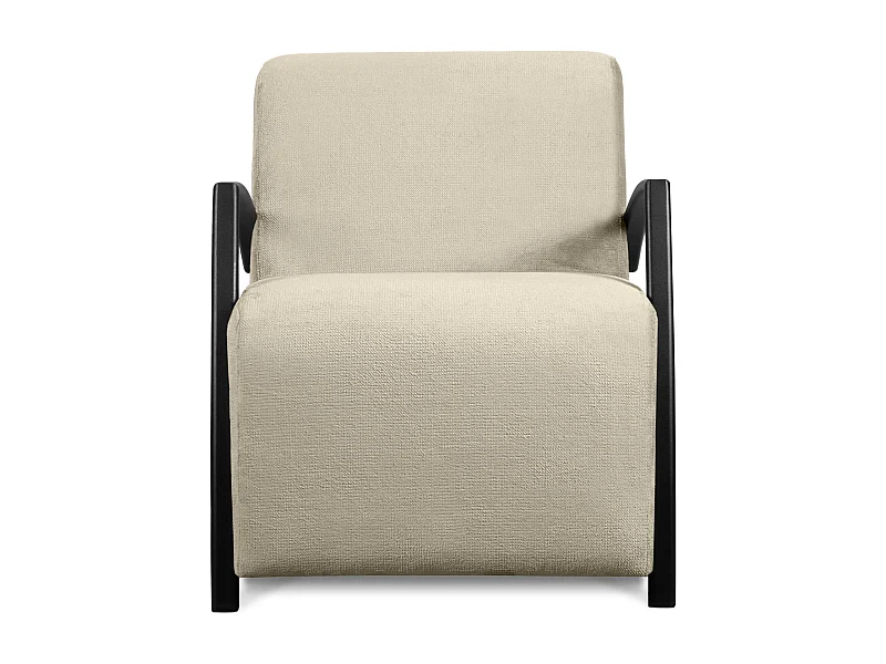 farbener moderner Armlehnstuhl - Creme - CARO