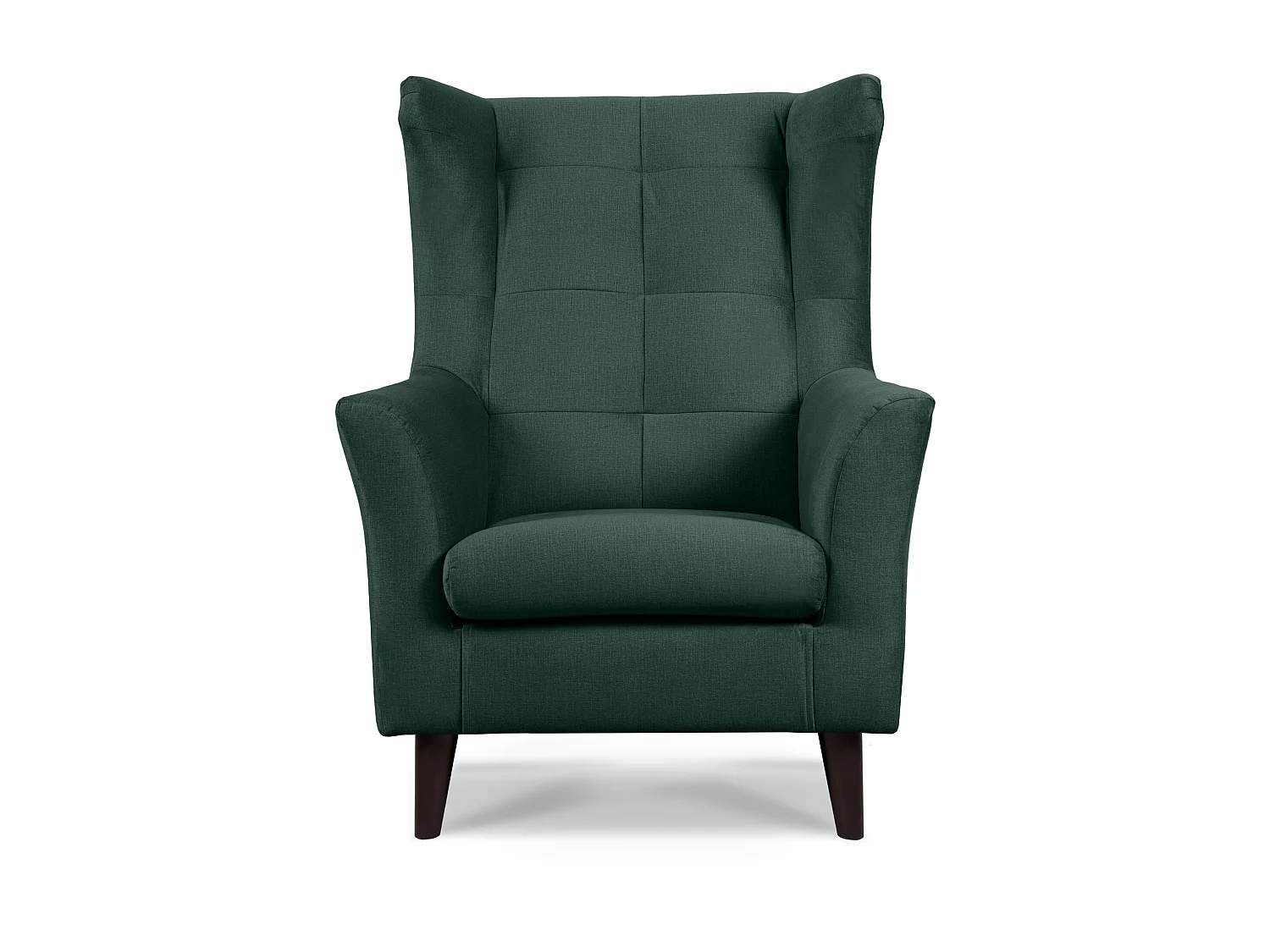 Bequemer Ohrensessel in auf Beinen - dunkelgrün - SALIS