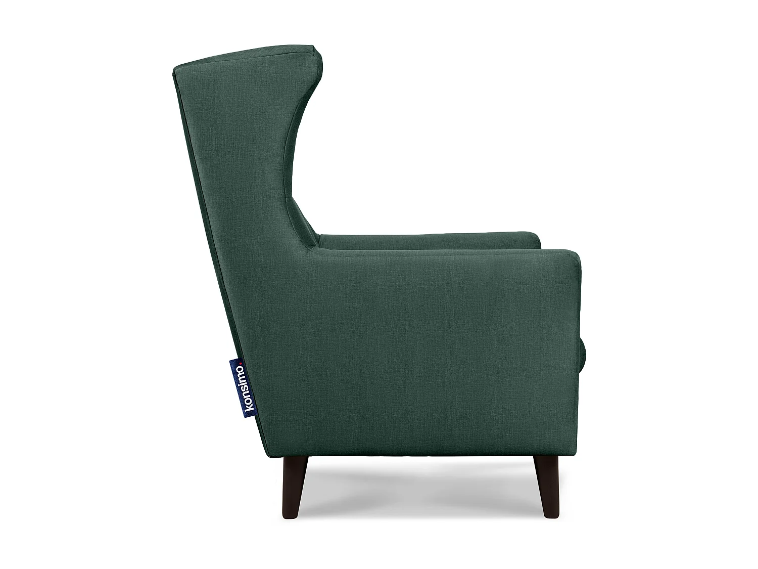 Bequemer Ohrensessel in auf Beinen - dunkelgrün - SALIS